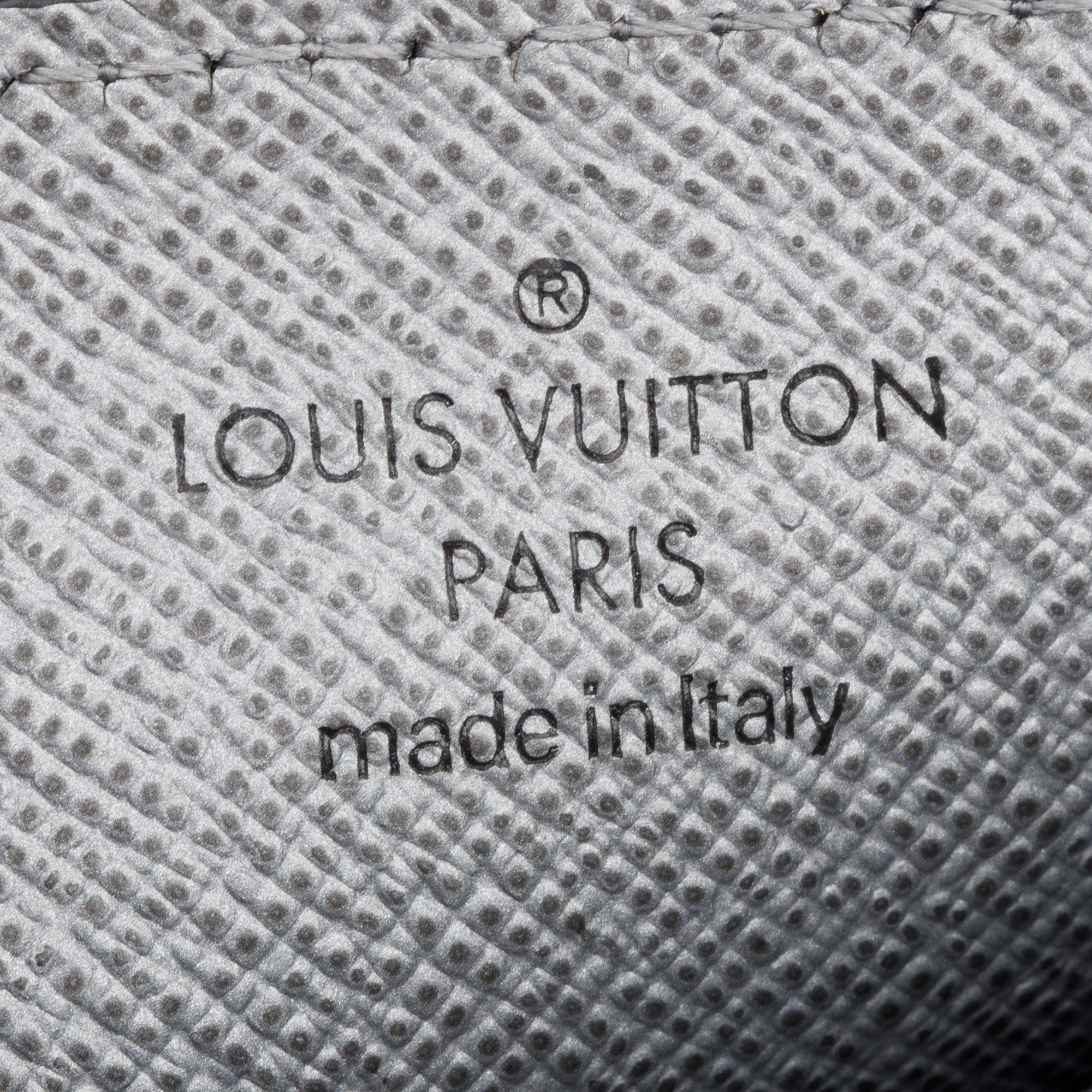 Louis Vuitton 2022 Gunmetal Silver Monogram & Taigarama Leather Coin Card Holder w/ Box