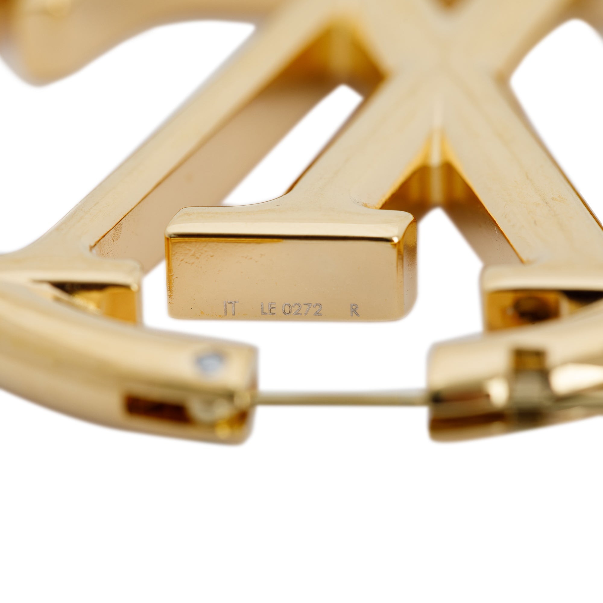 Louis Vuitton 2022 LV Louise Hoop GM Earrings w/ Box & Receipt