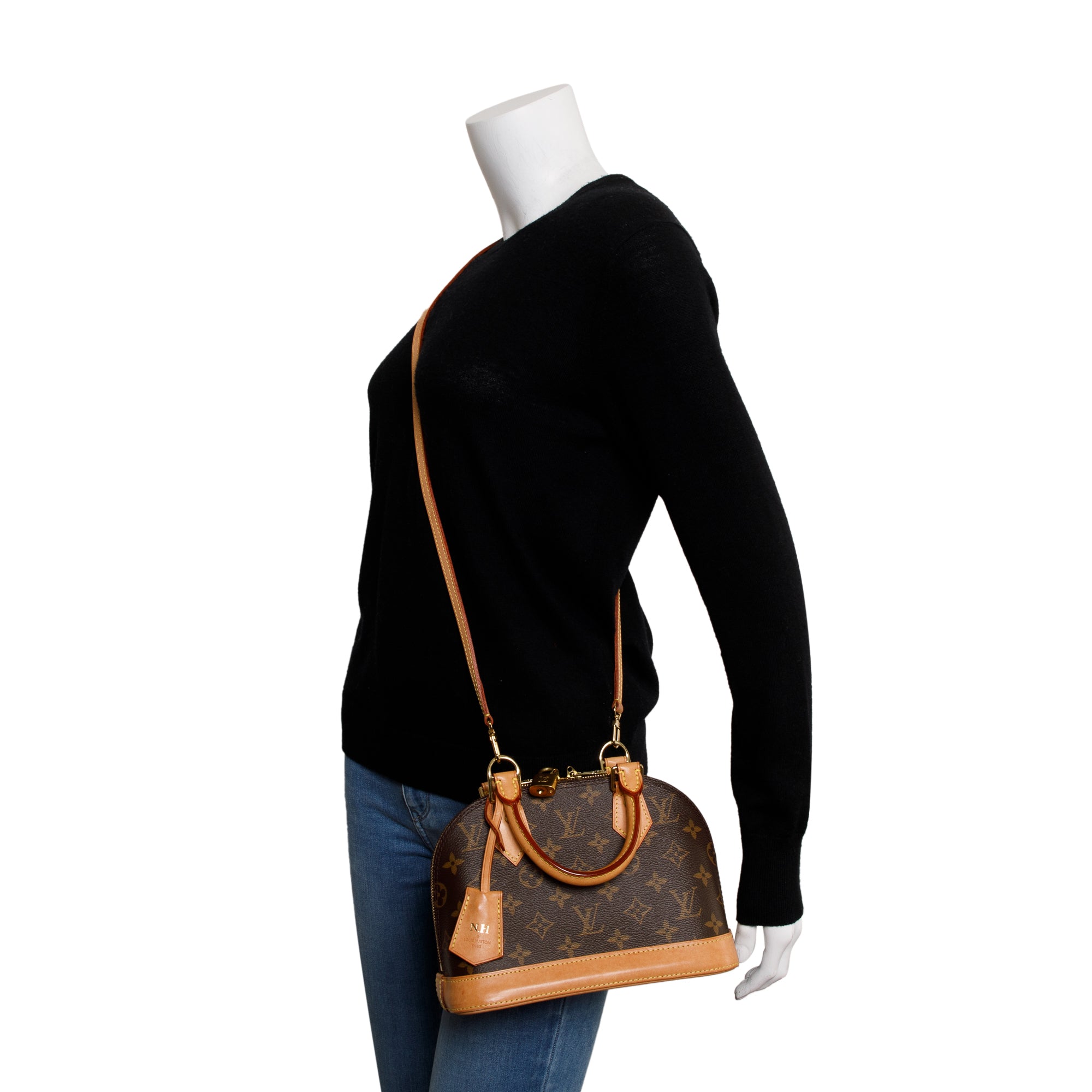 Louis Vuitton 2022 Monogram Alma BB w/ Strap, Box & Receipt