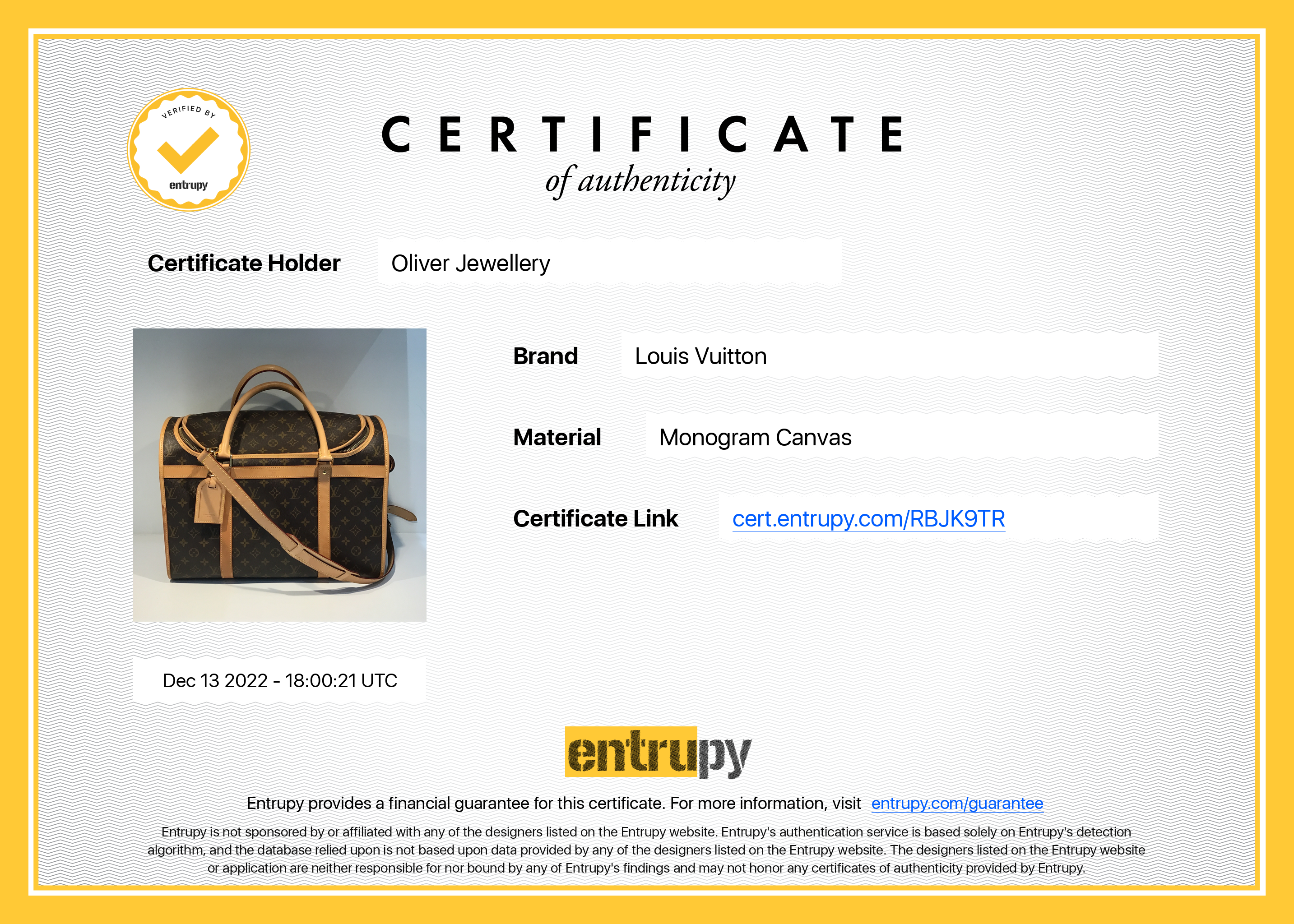 Louis Vuitton 2022 Monogram Dog Bag