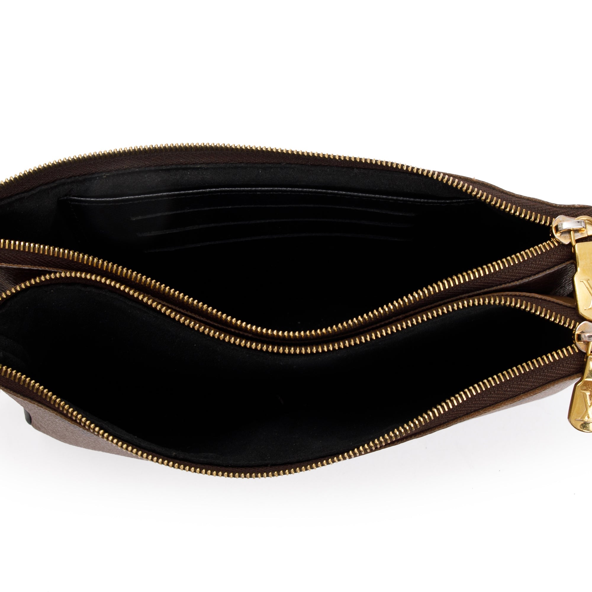 Louis Vuitton 2022 Monogram Double Zip Pochette w/ Strap