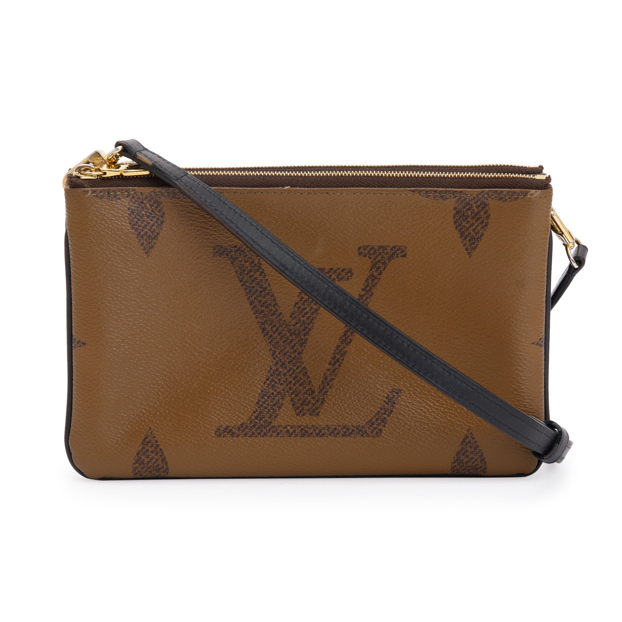 Louis Vuitton 2022 Monogram Double Zip Pochette w/ Strap
