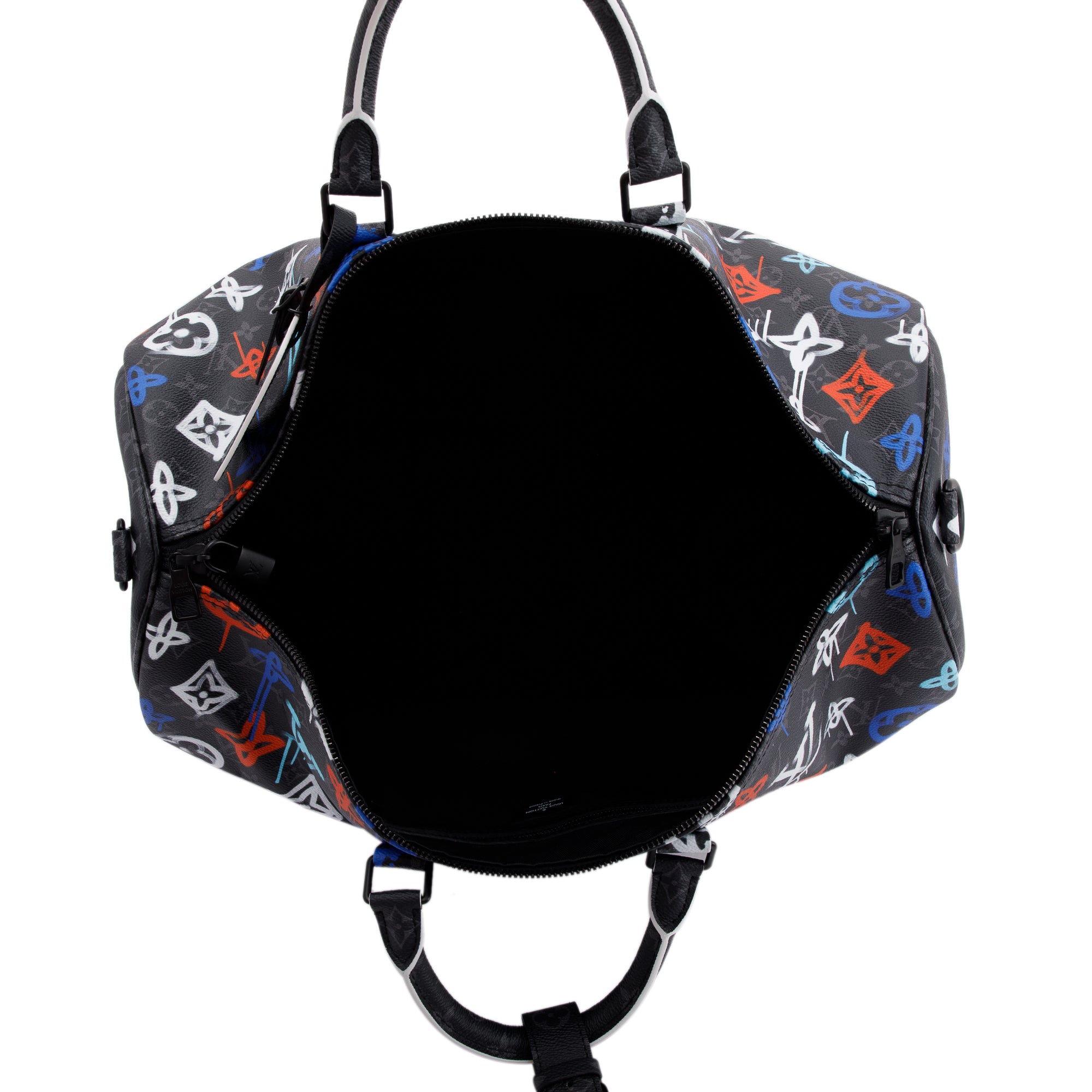 Louis Vuitton 2022 Monogram Eclipse Graffiti Keepall Bandouliere 50