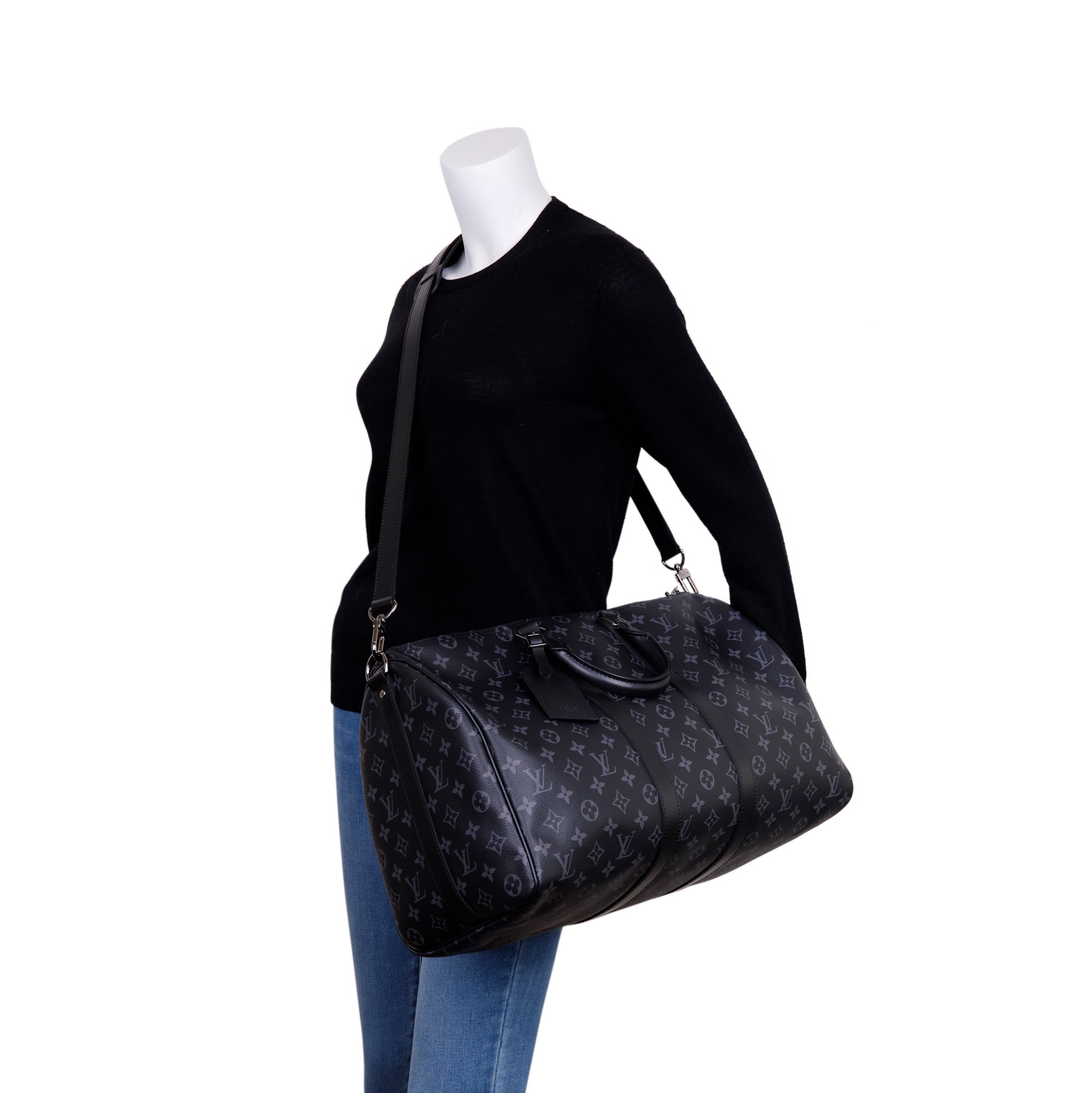 Louis Vuitton 2022 Monogram Eclipse Keepall Bandouliere 45