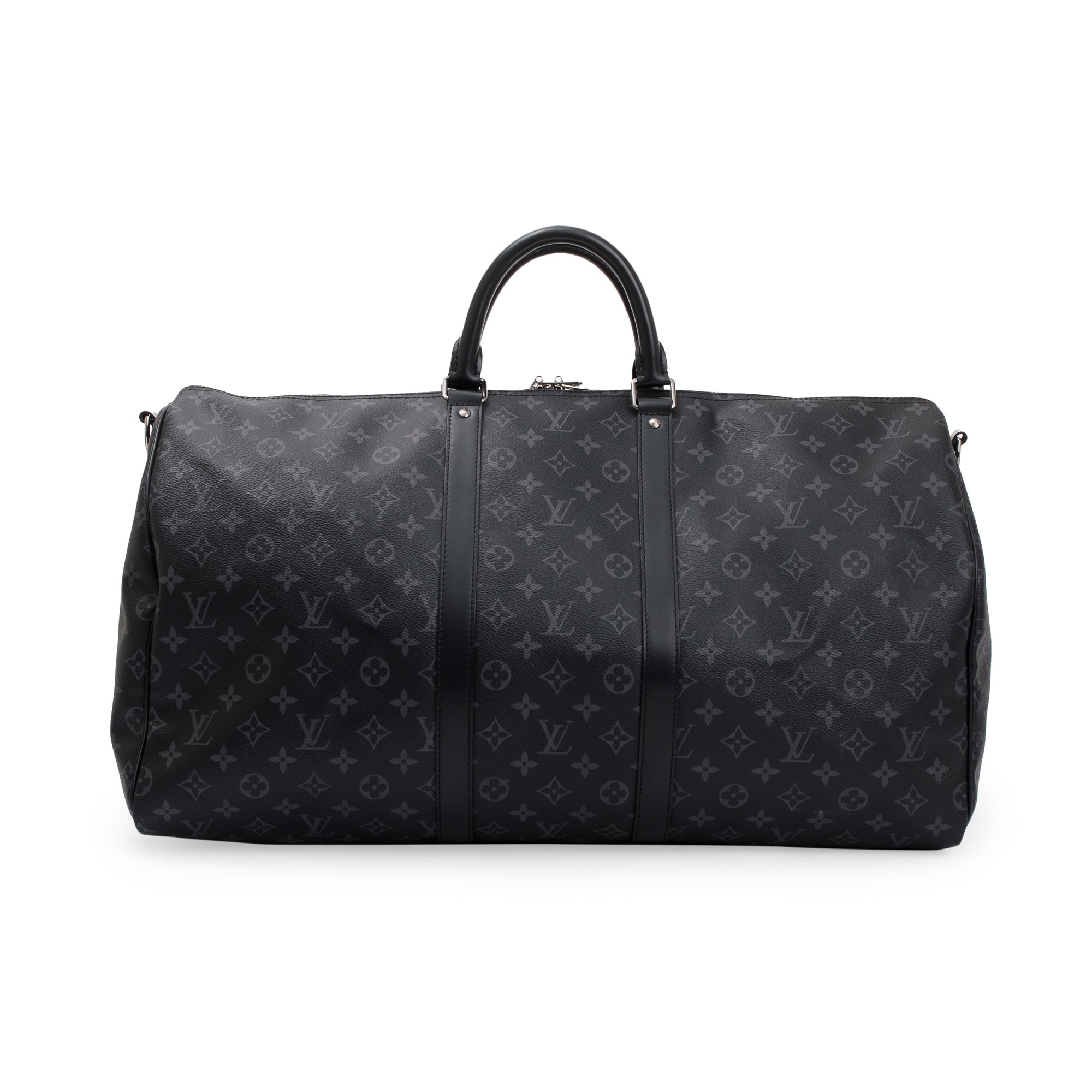 Louis Vuitton 2022 Monogram Eclipse Keepall Bandouliere 55 w/ Strap