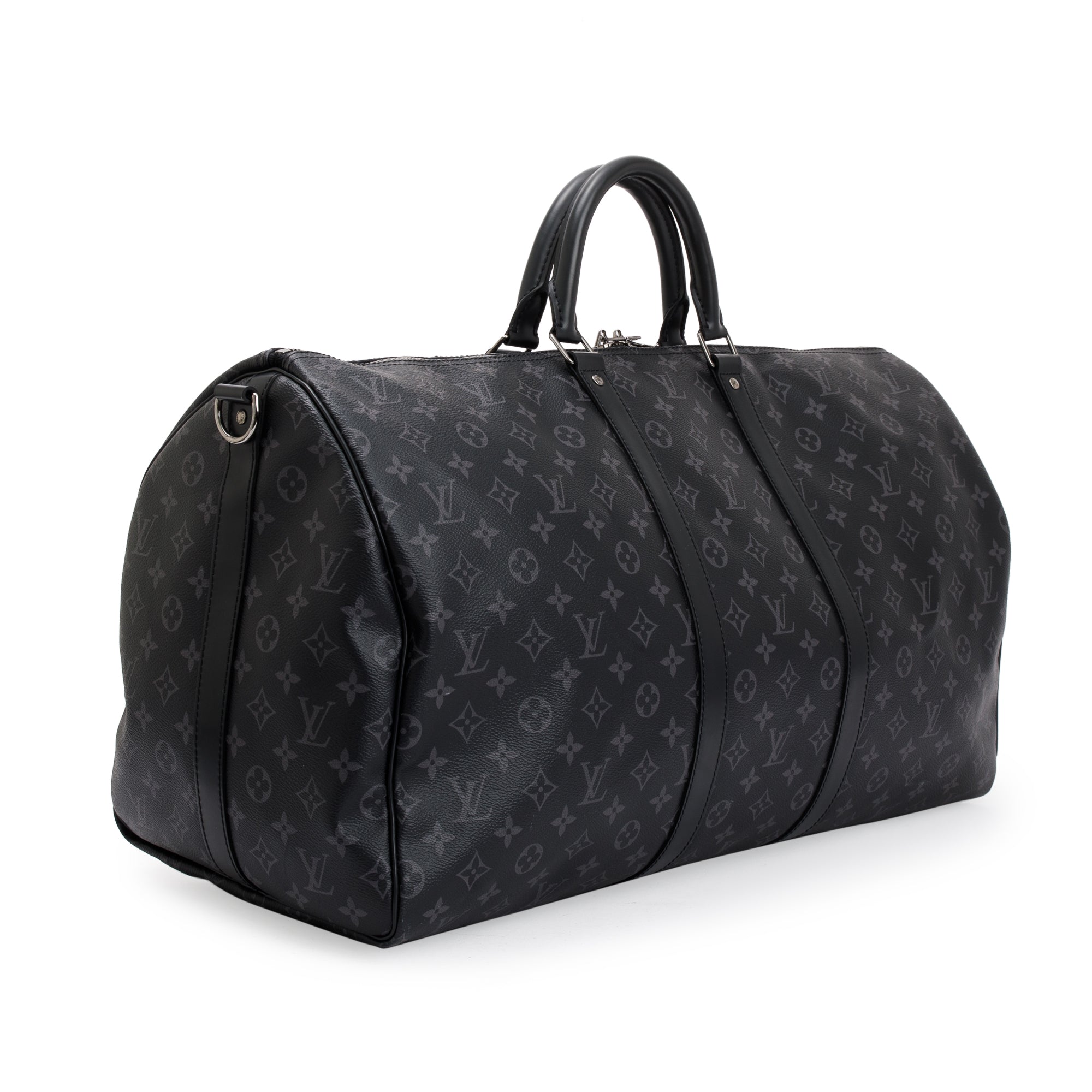 Louis Vuitton 2022 Monogram Eclipse Keepall Bandouliere 55 w/ Strap