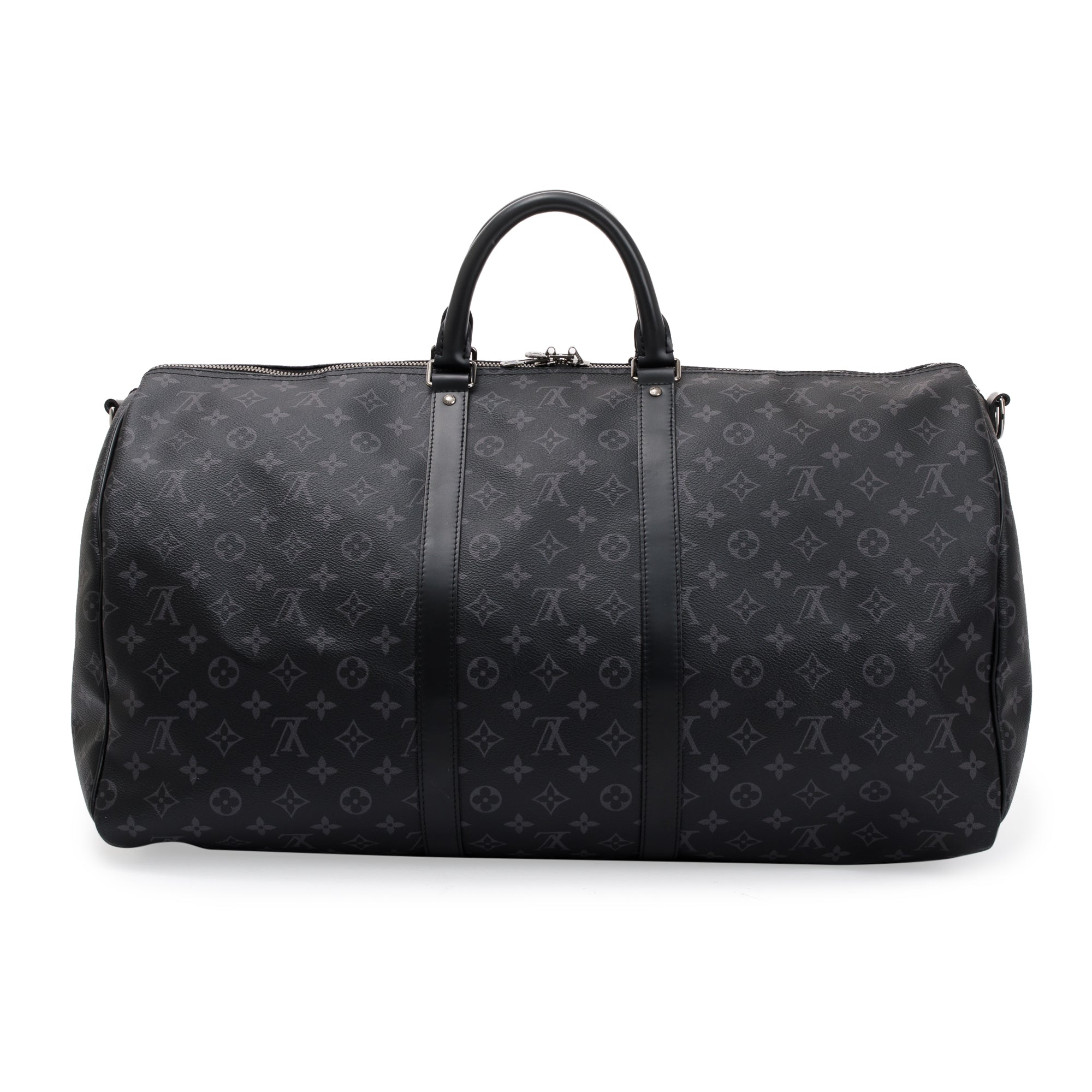 Louis Vuitton 2022 Monogram Eclipse Keepall Bandouliere 55 w/ Strap