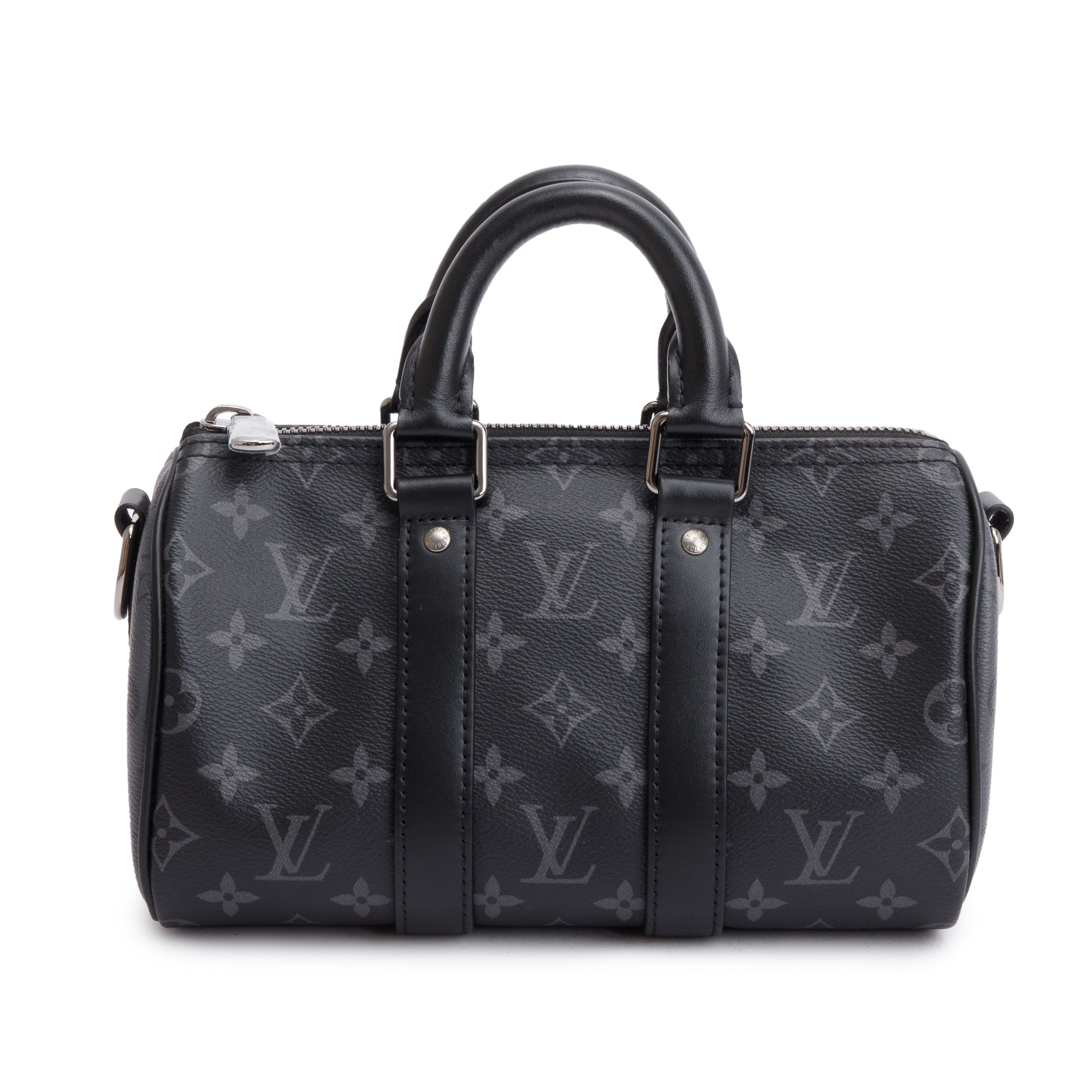 Louis Vuitton 2022 Monogram Eclipse Keepall XS Bag w/ Box & Strap