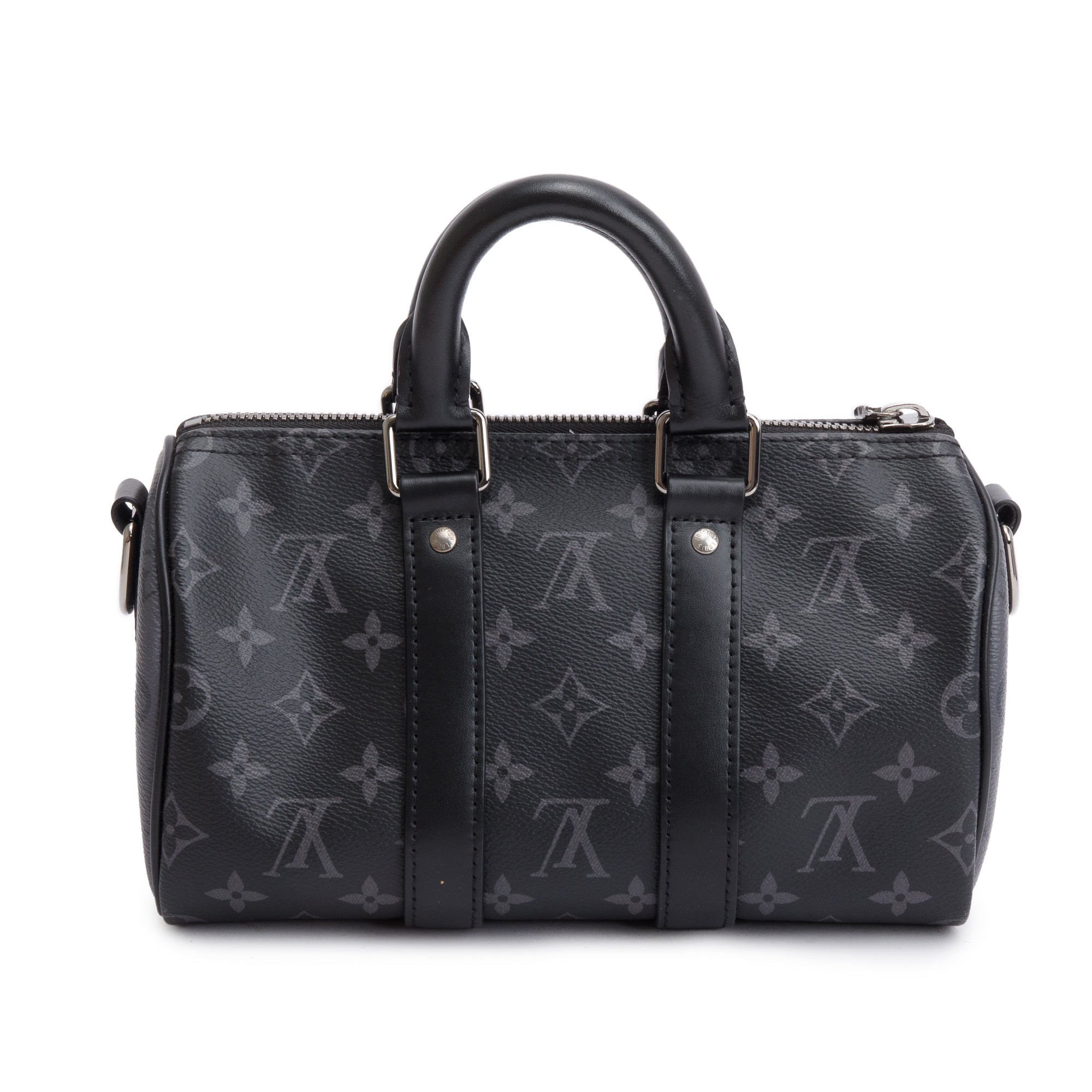 Louis Vuitton 2022 Monogram Eclipse Keepall XS Bag w/ Box & Strap