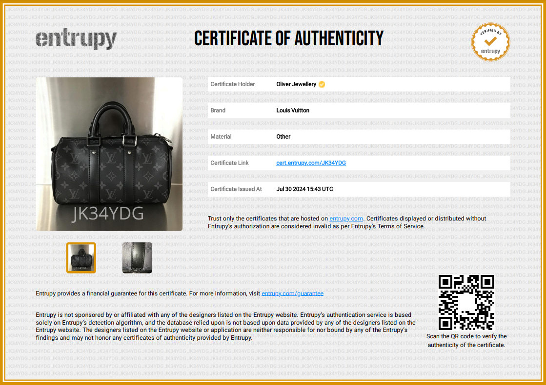 Louis Vuitton 2022 Monogram Eclipse Keepall XS Bag w/ Box & Strap