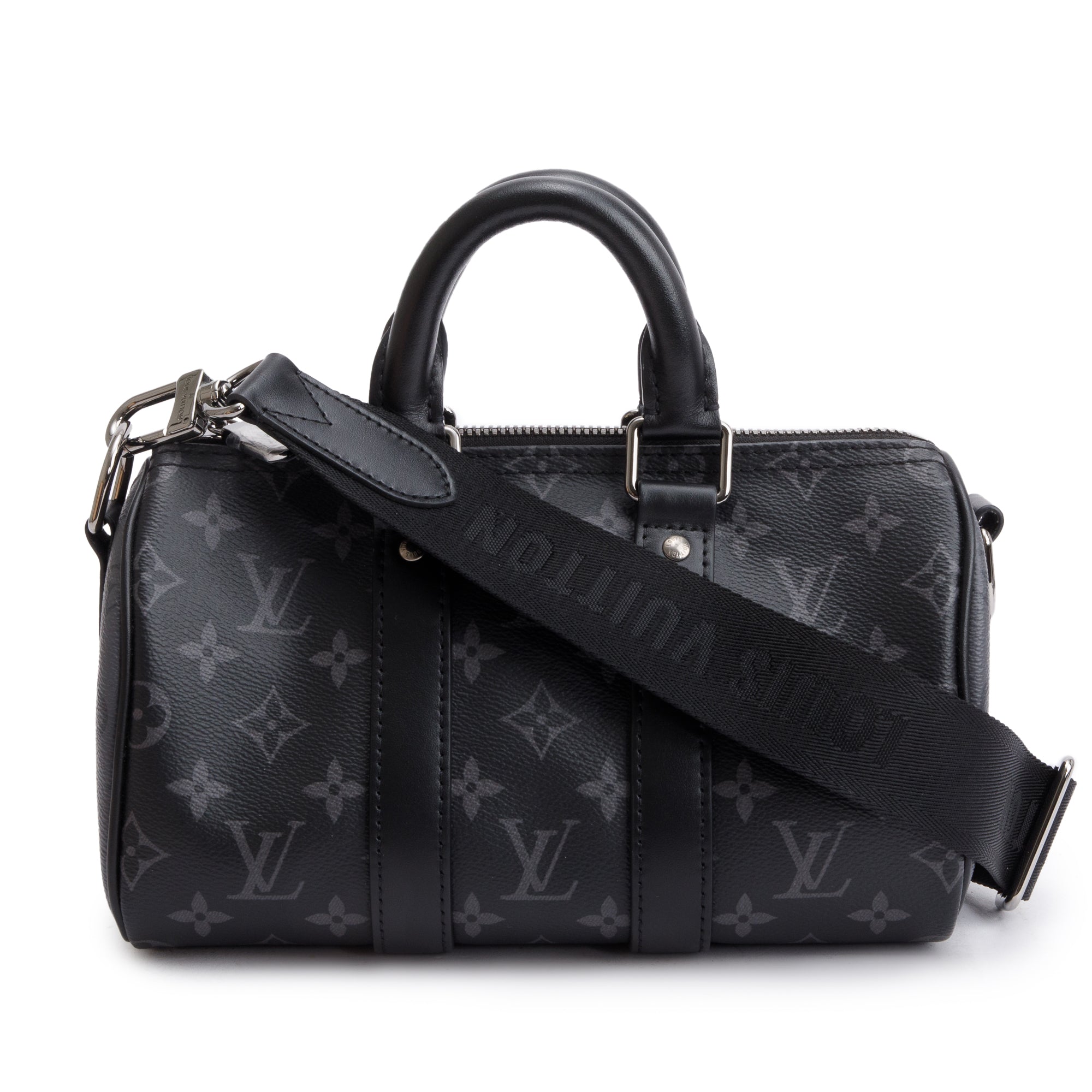 Louis Vuitton 2022 Monogram Eclipse Keepall XS Bag w/ Box & Strap