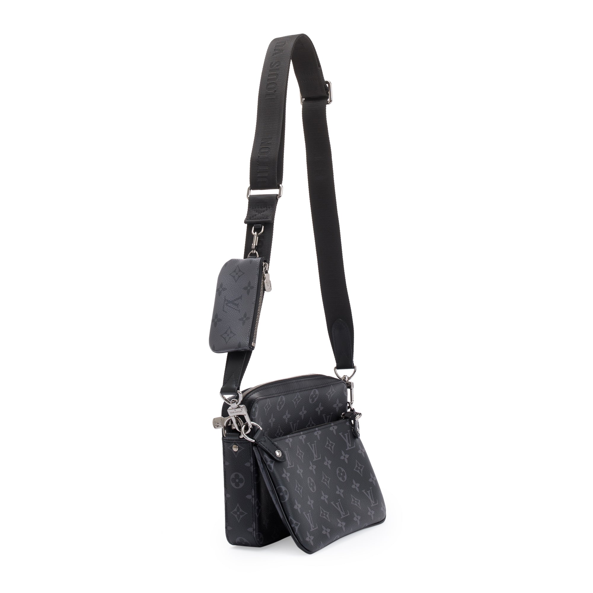 Louis Vuitton 2022 Monogram Eclipse Trio Messenger Bag w/ Box