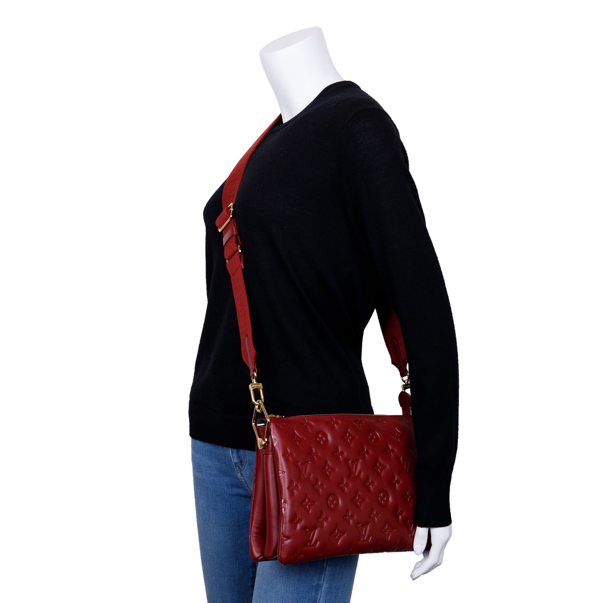 Louis Vuitton 2022 Monogram Embossed Leather Coussin PM w/ Box