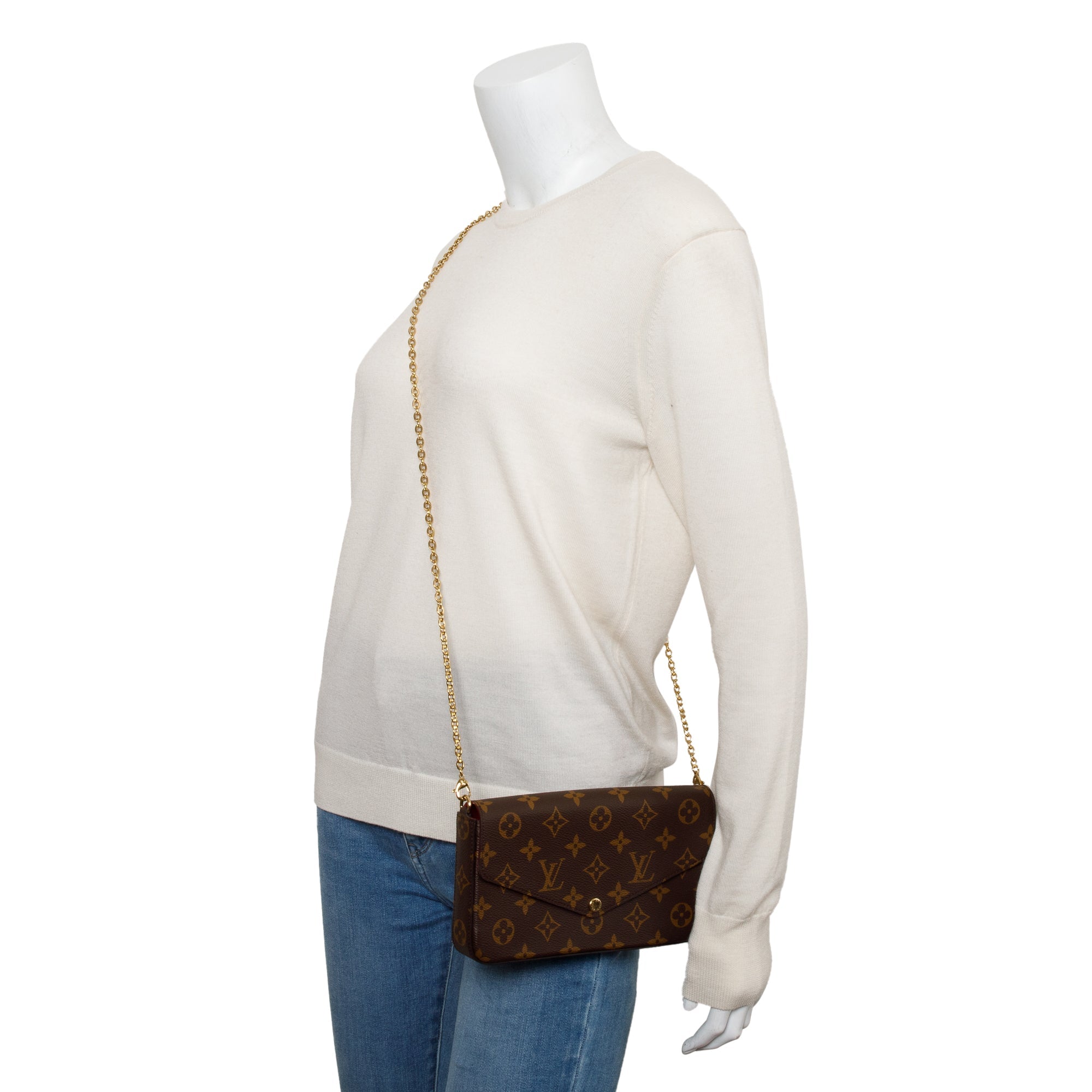 Louis Vuitton 2022 Monogram Felicie Pochette w/ Box & Insert