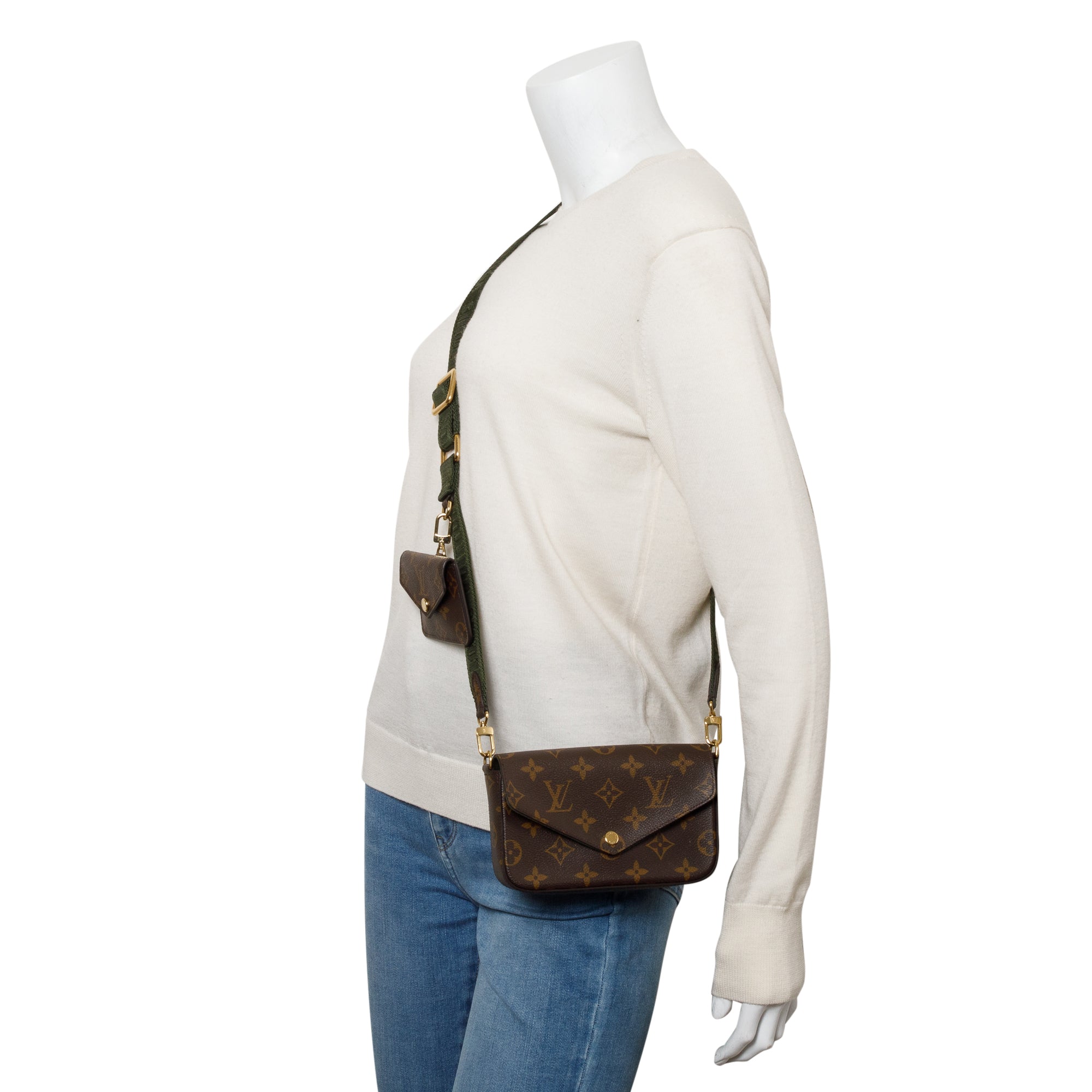 Louis Vuitton 2022 Monogram Felicie Strap & Go w/ Box & Receipt