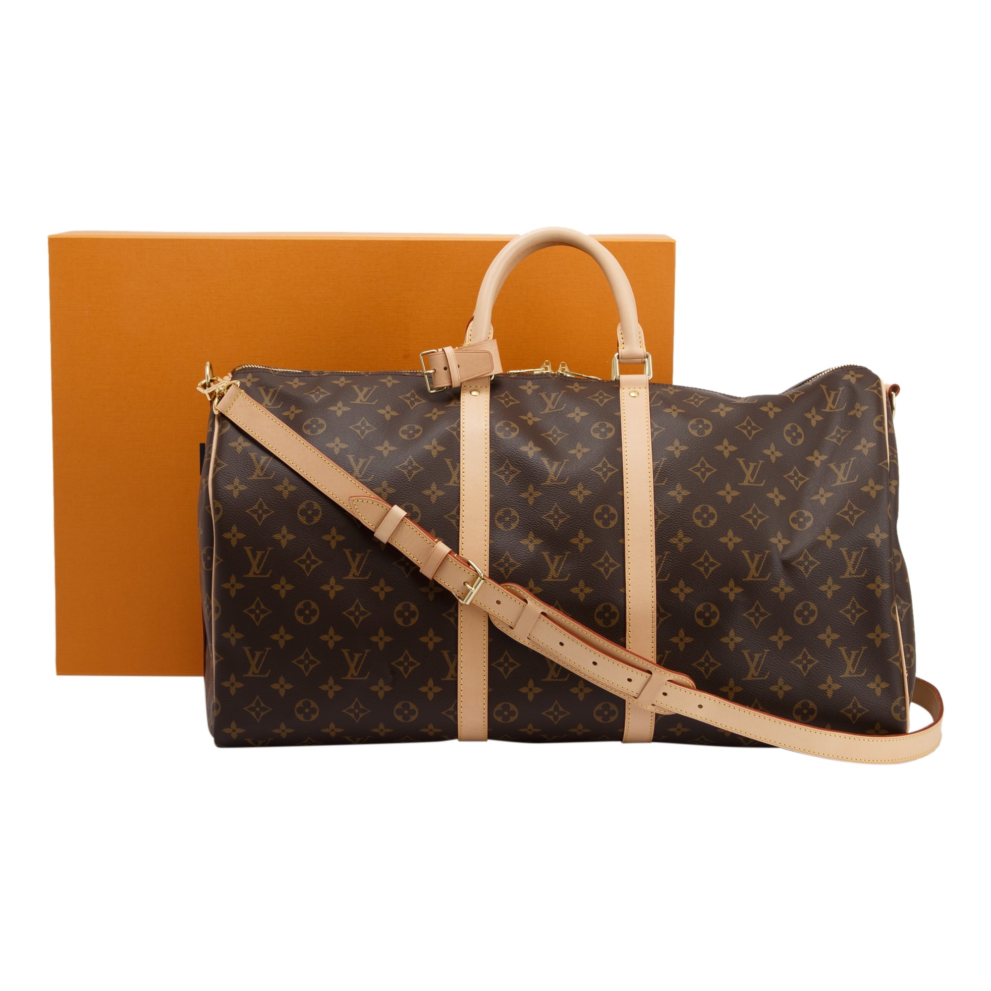 Louis Vuitton 2022 Monogram Keepall Bandoulière 55 w/ Box