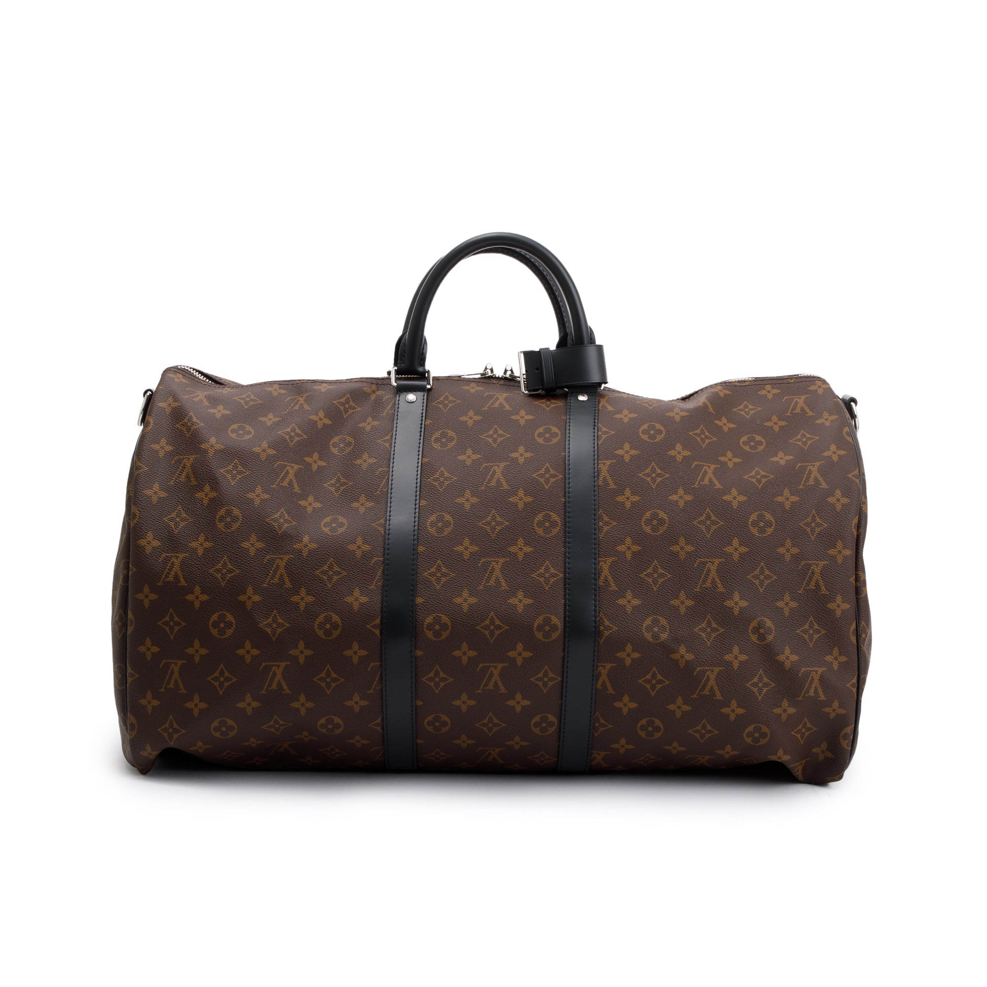 Louis Vuitton 2022 Monogram Macassar Keepall Bandouliere 55 w/ Strap