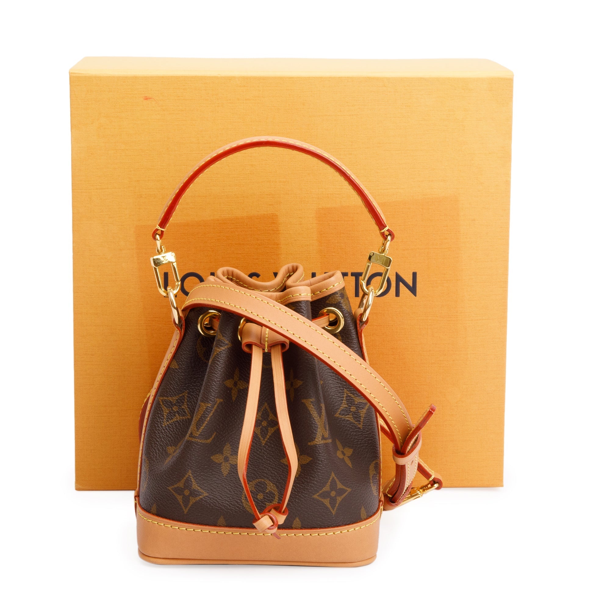 Louis Vuitton 2022 Monogram Nano Noe w/ Straps, Box & Receipt