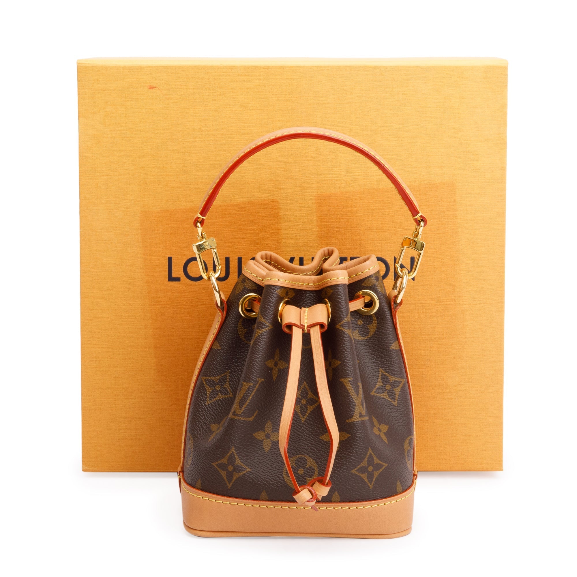 Louis Vuitton 2022 Monogram Nano Noe w/ Straps, Box & Receipt