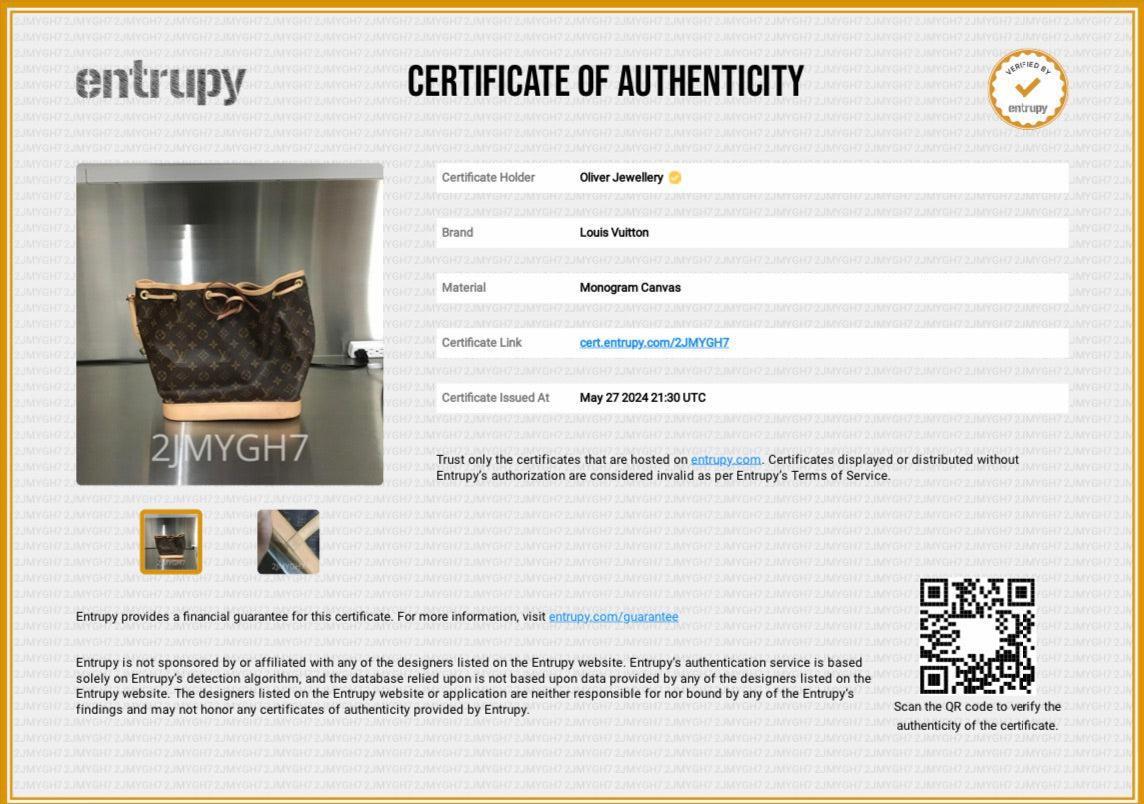 Louis Vuitton 2022 Monogram Petit Noe Bag w/ Receipt