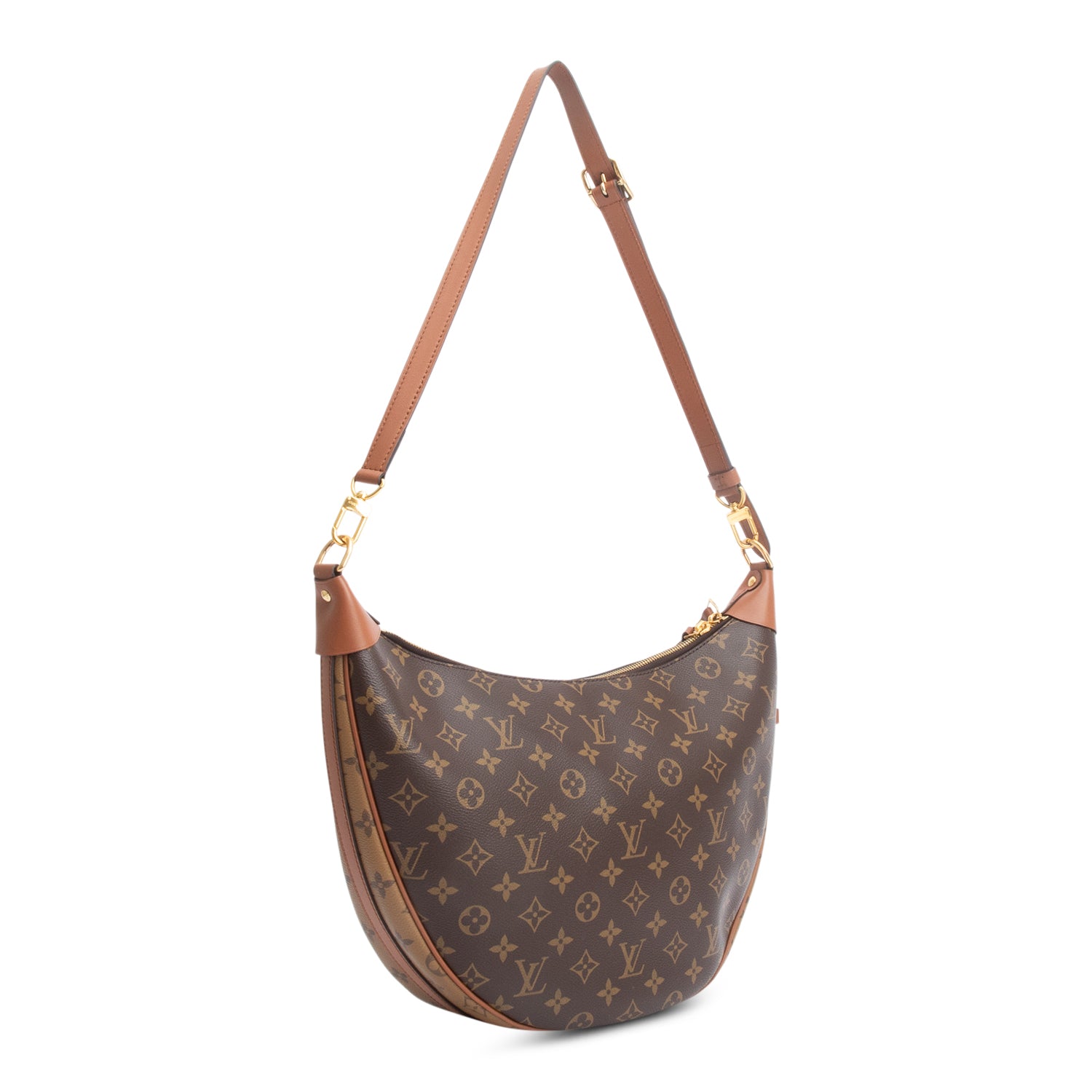 Louis Vuitton 2022 Monogram Reverse Loop Hobo Bag w/ Pouch, Strap & Receipt
