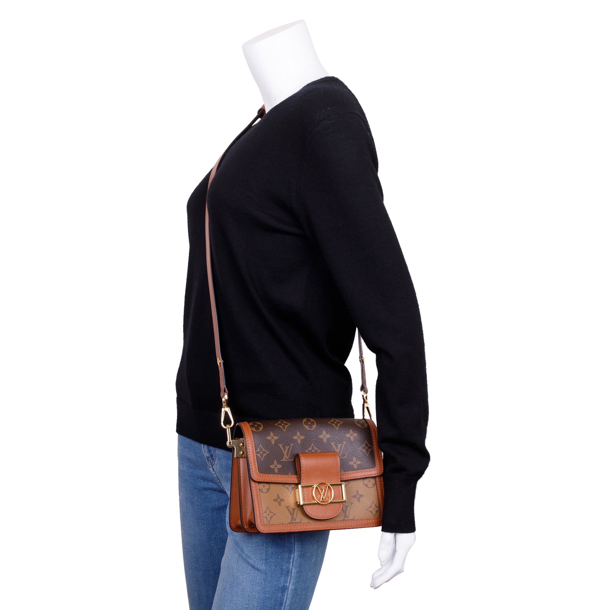 Louis Vuitton 2022 Monogram Reverse Mini Dauphine w/ Strap Box