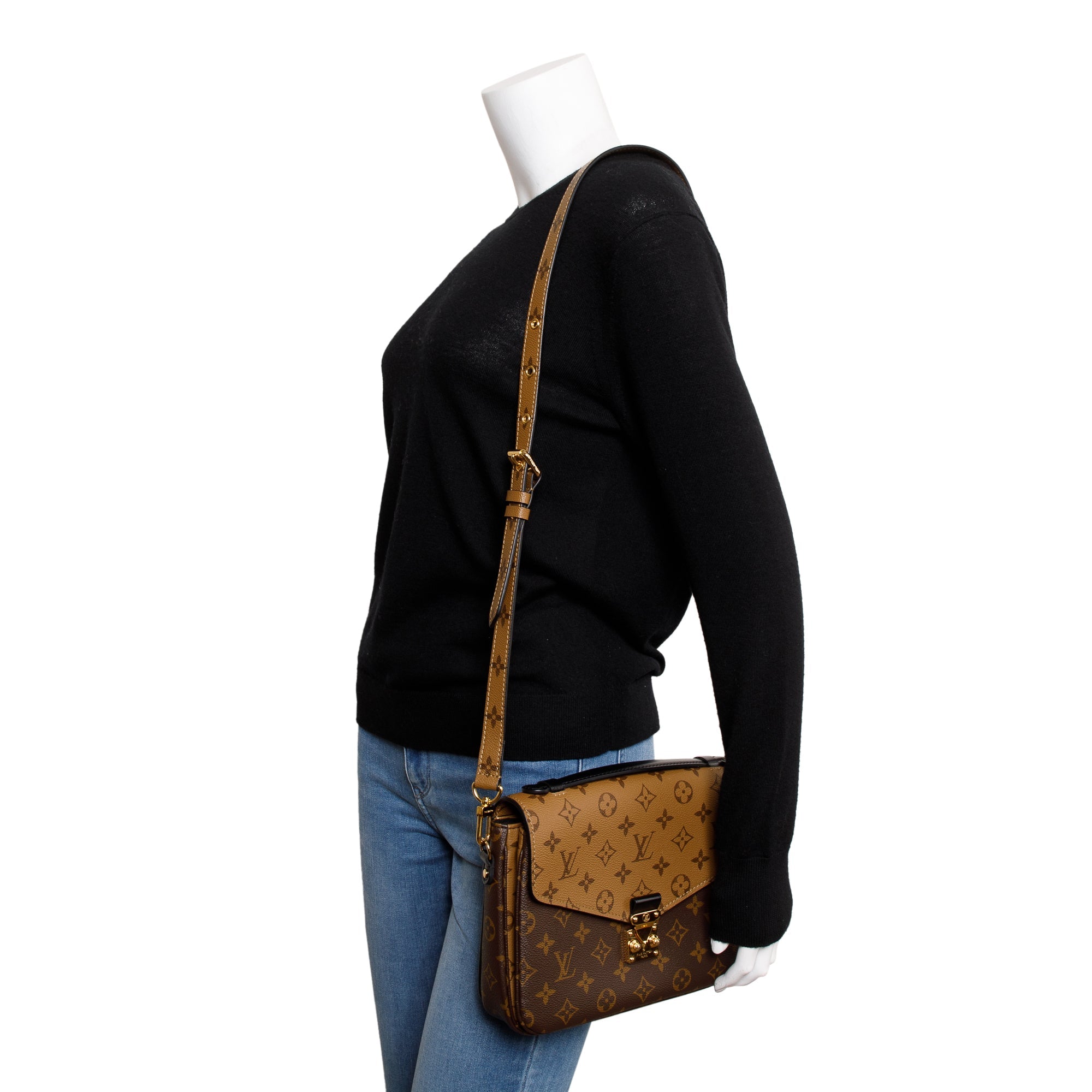 Louis Vuitton 2022 Monogram Reverse Pochette Metis w/ Strap