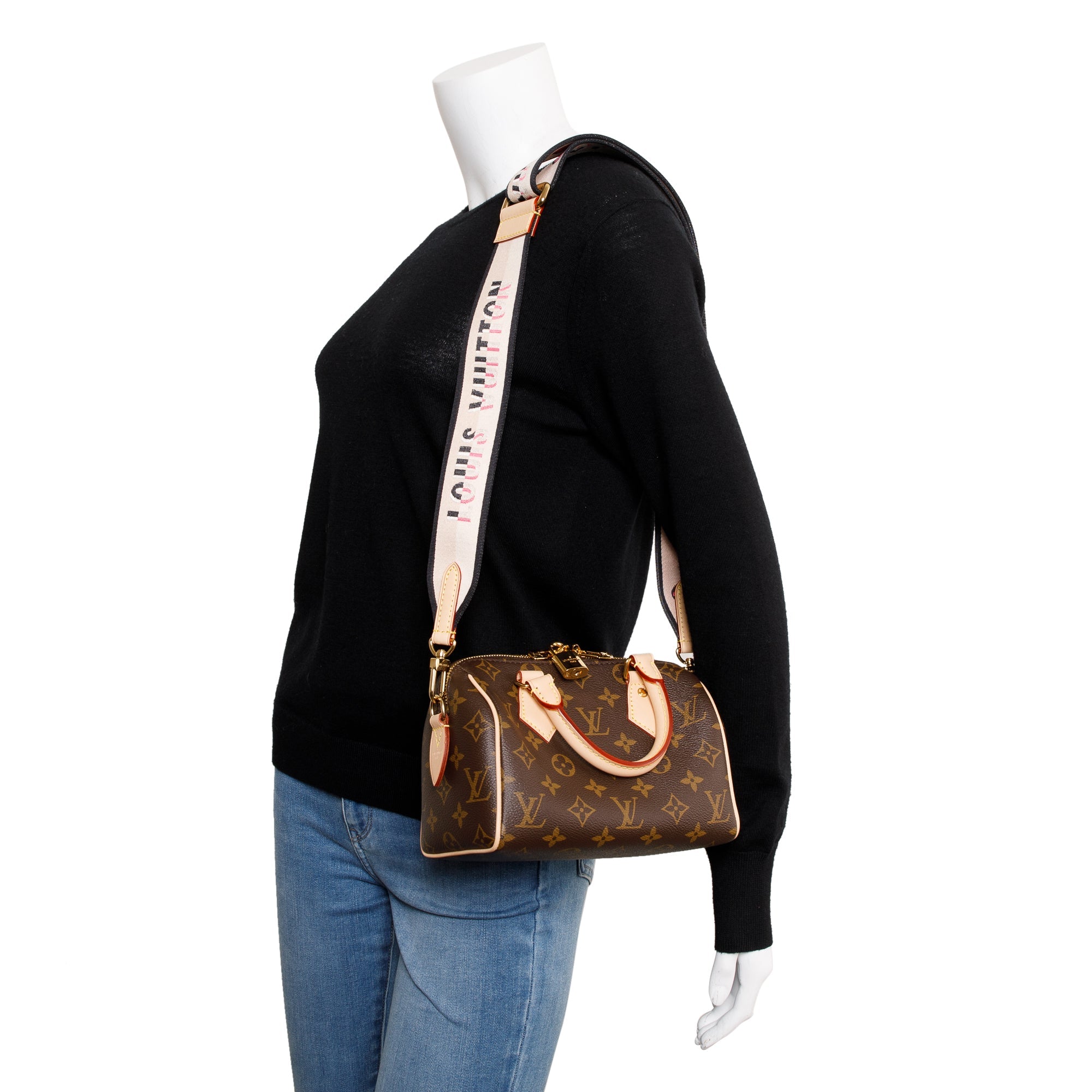 Louis Vuitton 2022 Monogram Speedy Bandouliere 20 w/ Strap & Box