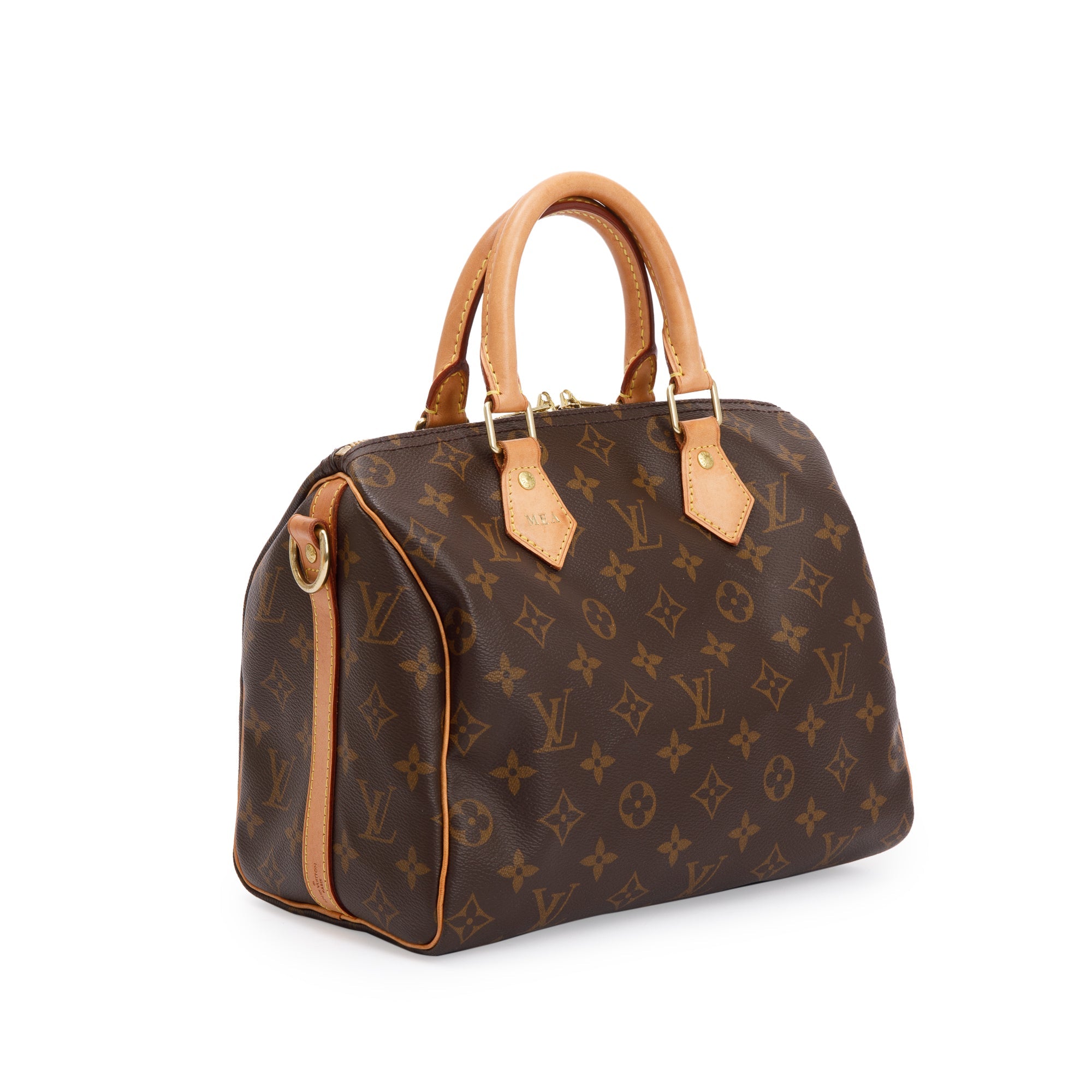 Louis Vuitton 2022 Monogram Speedy Bandouliere 25 w/ Strap & Box