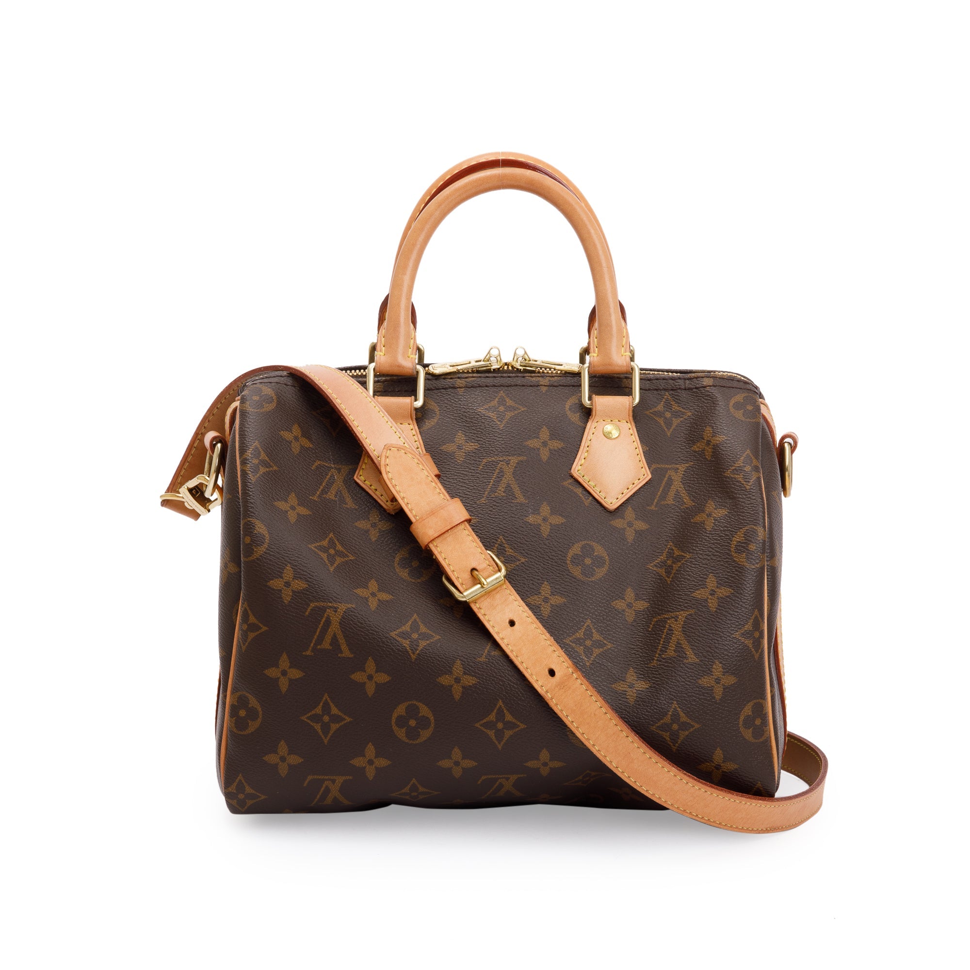 Louis Vuitton 2022 Monogram Speedy Bandouliere 25 w/ Strap & Box