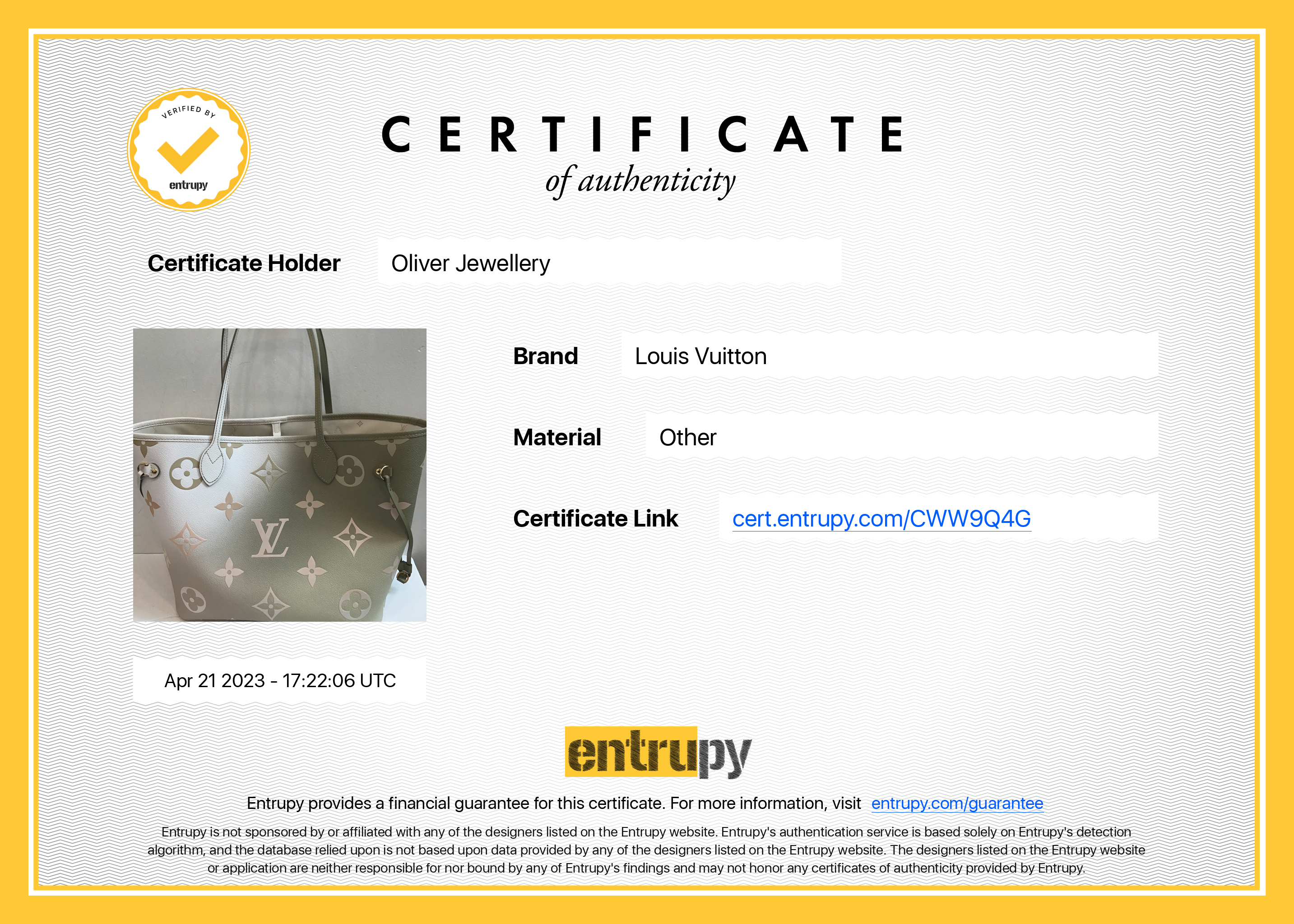 Louis Vuitton 2022 Monogram Sunset Khaki Neverfull MM w/ Box & Receipt