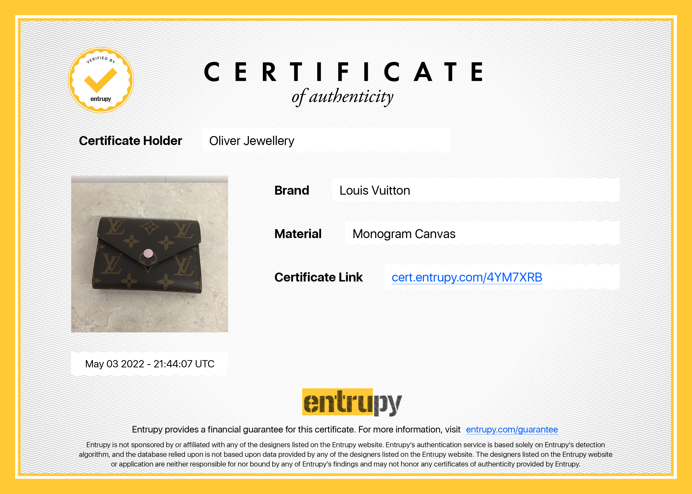Louis Vuitton 2022 Monogram Victorine Wallet w/ Box & Receipt