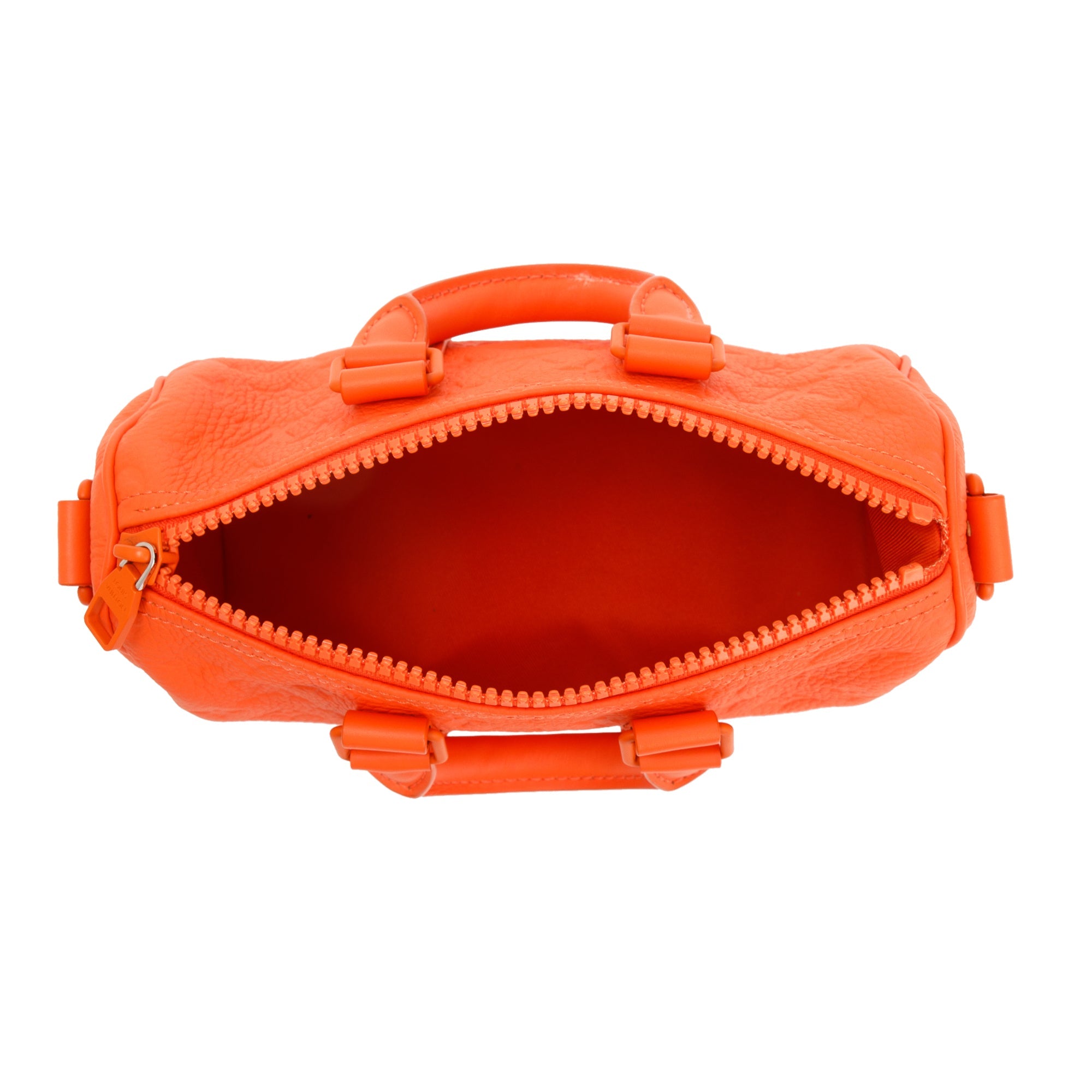 Louis Vuitton 2022 Orange Monogram Taurillion Leather Keepall Bandouliere 25 w/ Strap