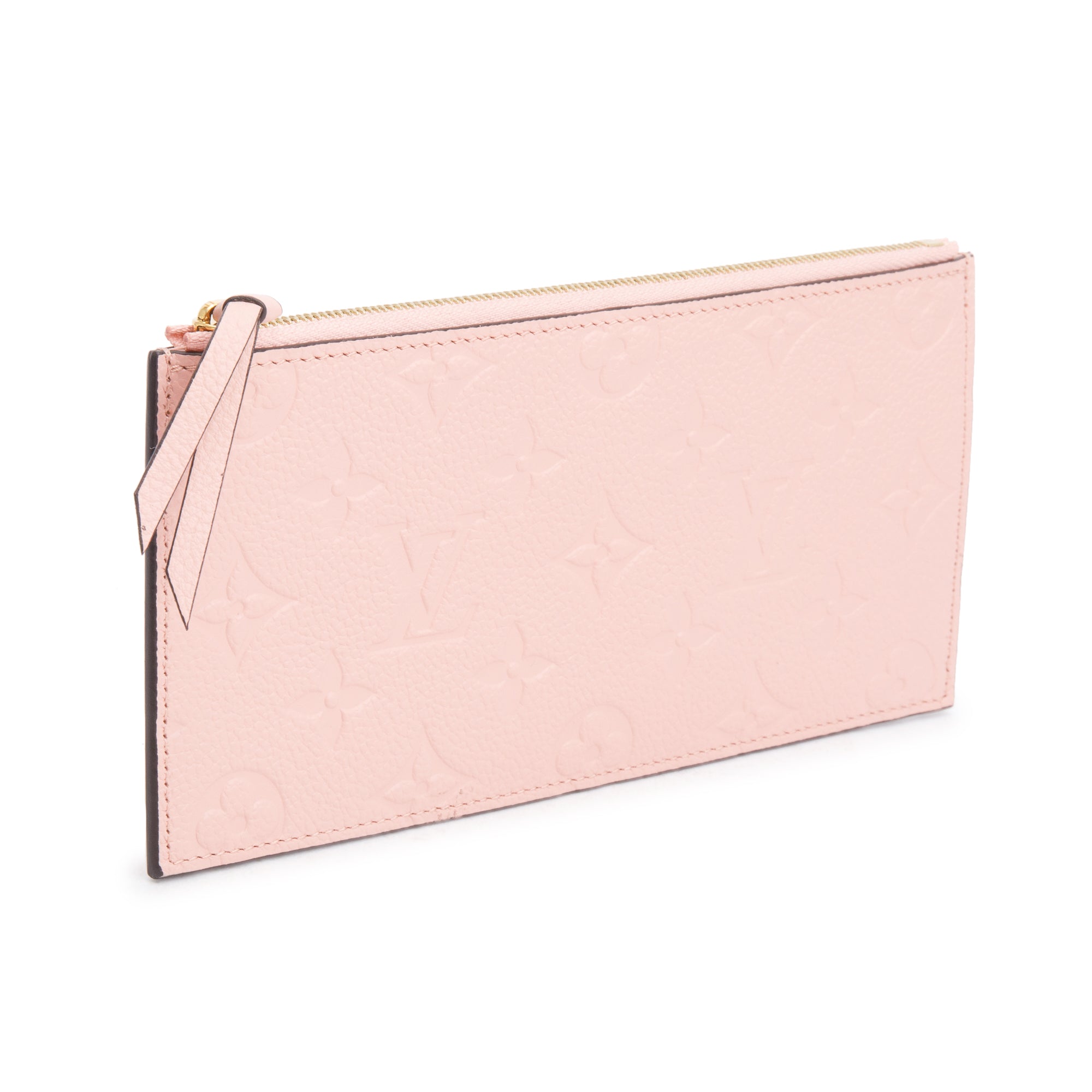 Louis Vuitton 2022 Pink Empreinte Leather Pochette Felicie Zip Pouch Insert