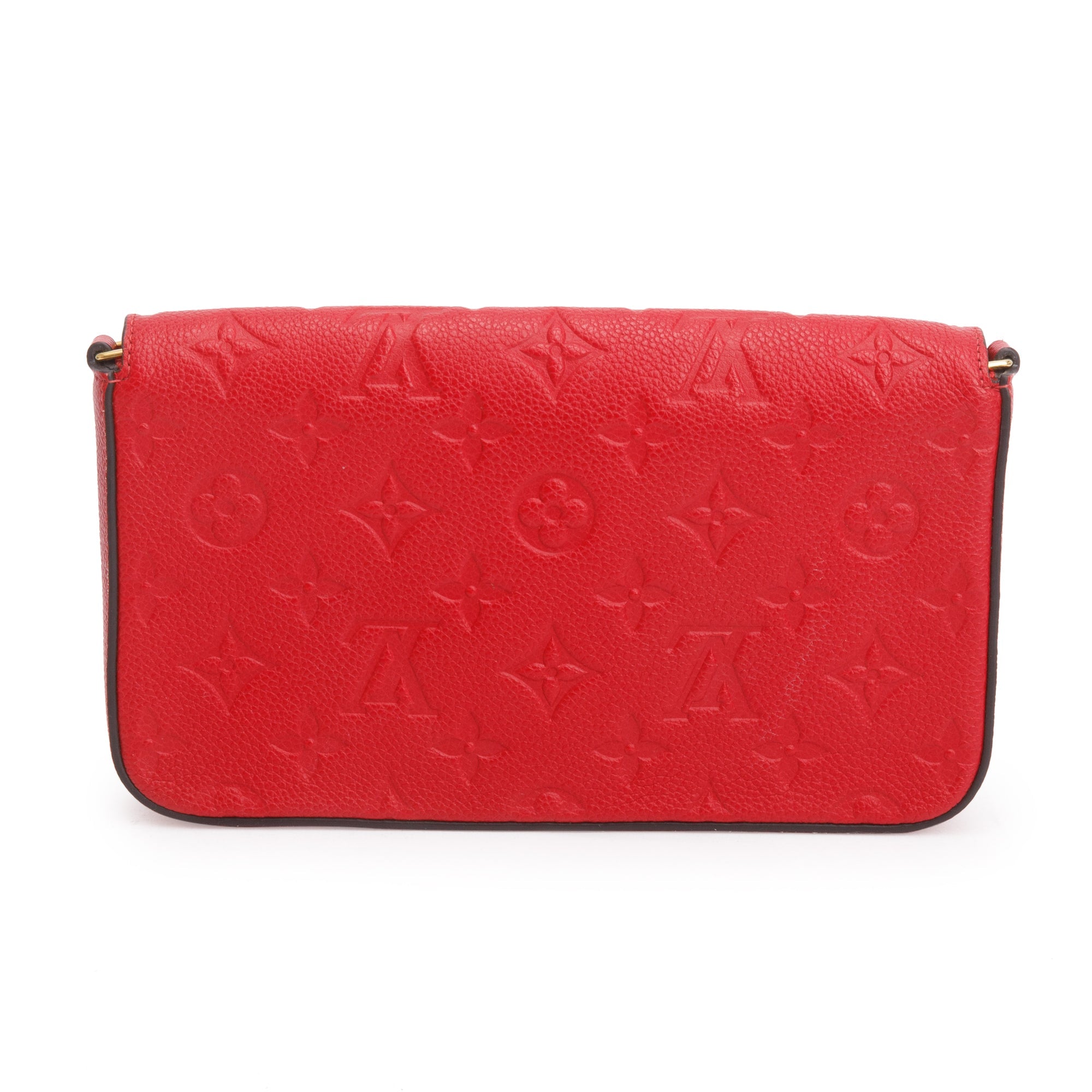Louis Vuitton 2022 Red Monogram Empreinte Leather Felicie Pochette w/ Insert