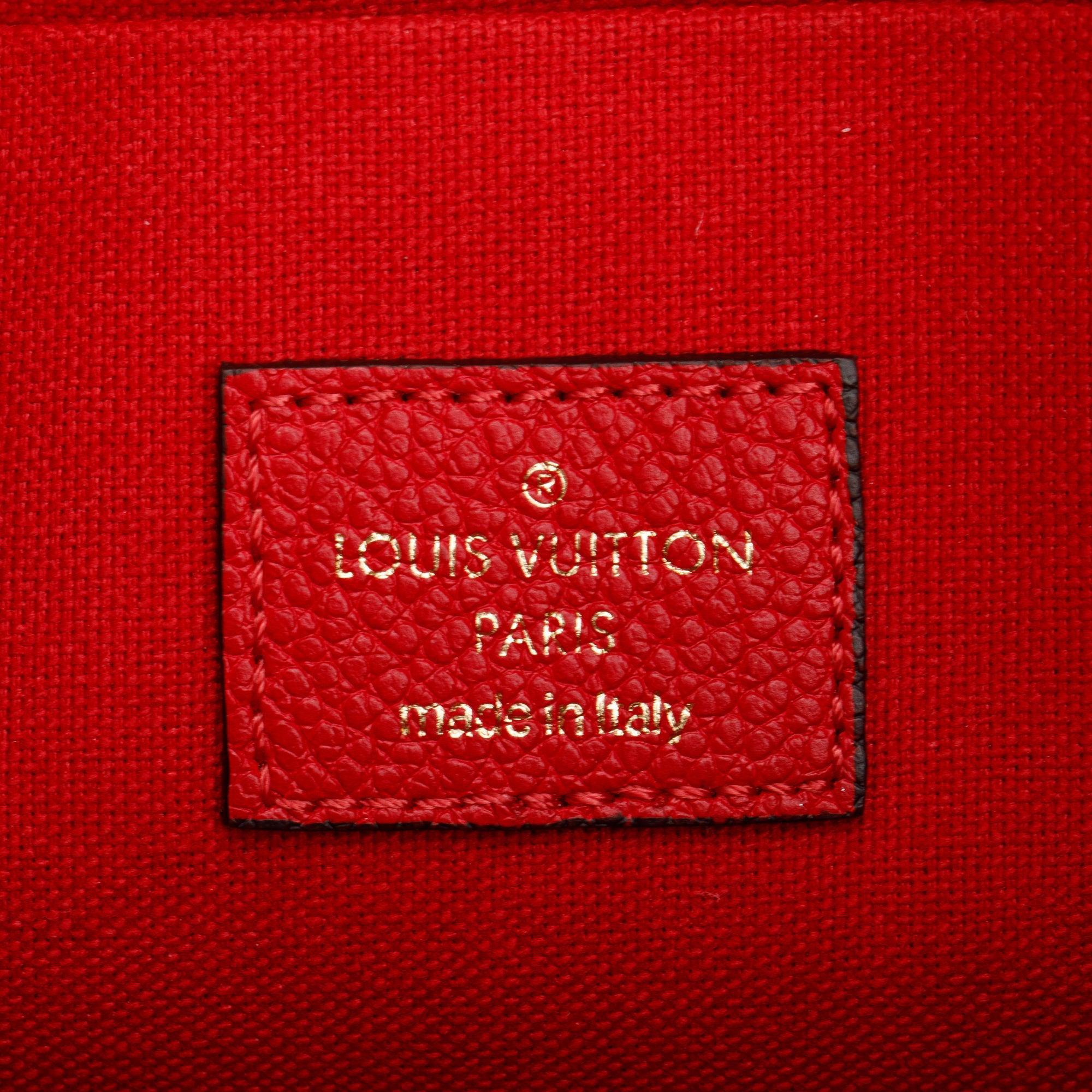 Louis Vuitton 2022 Red Monogram Empreinte Leather Felicie Pochette w/ Insert