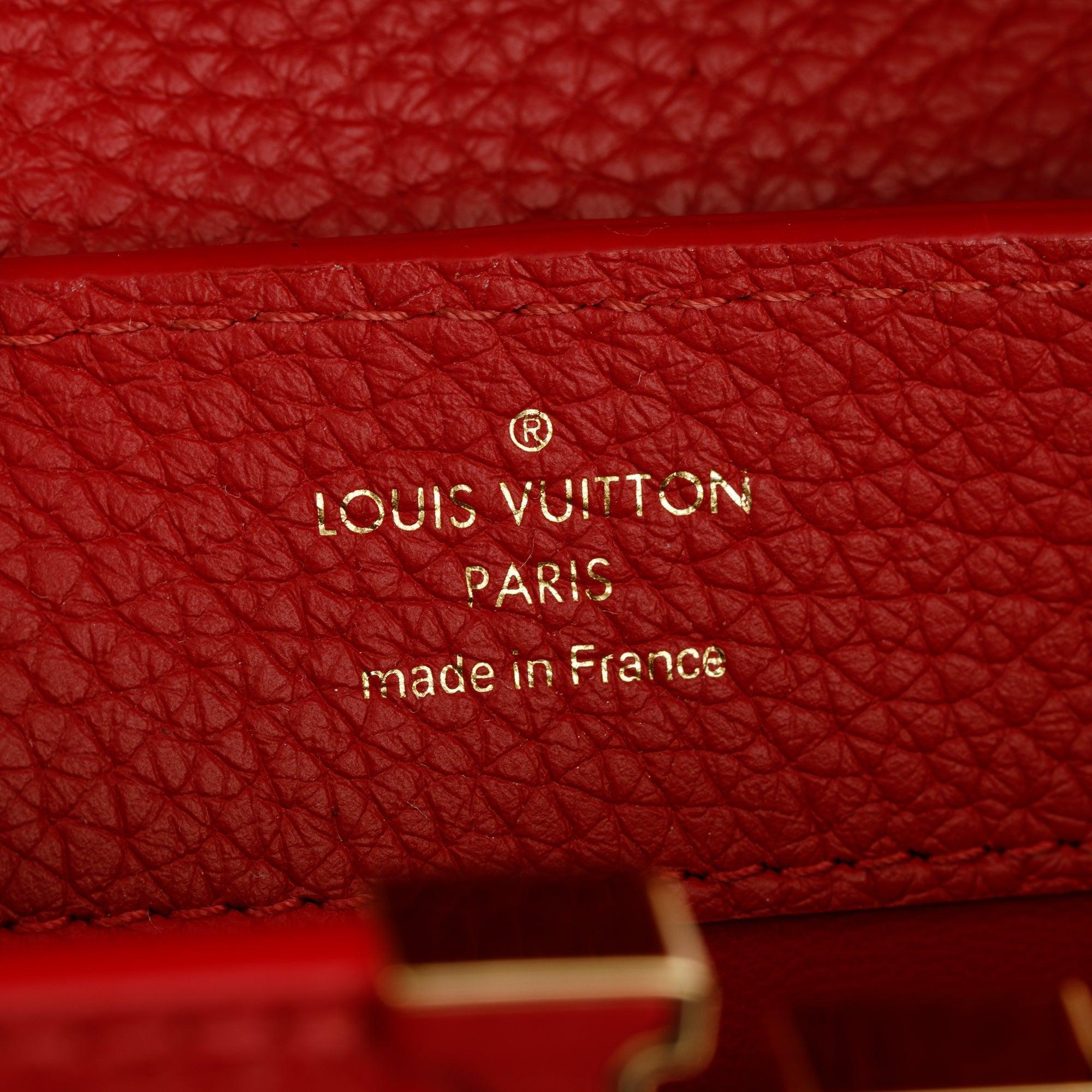 Louis Vuitton 2022 Red Taurillon Leather Capucines Mini w/ Strap
