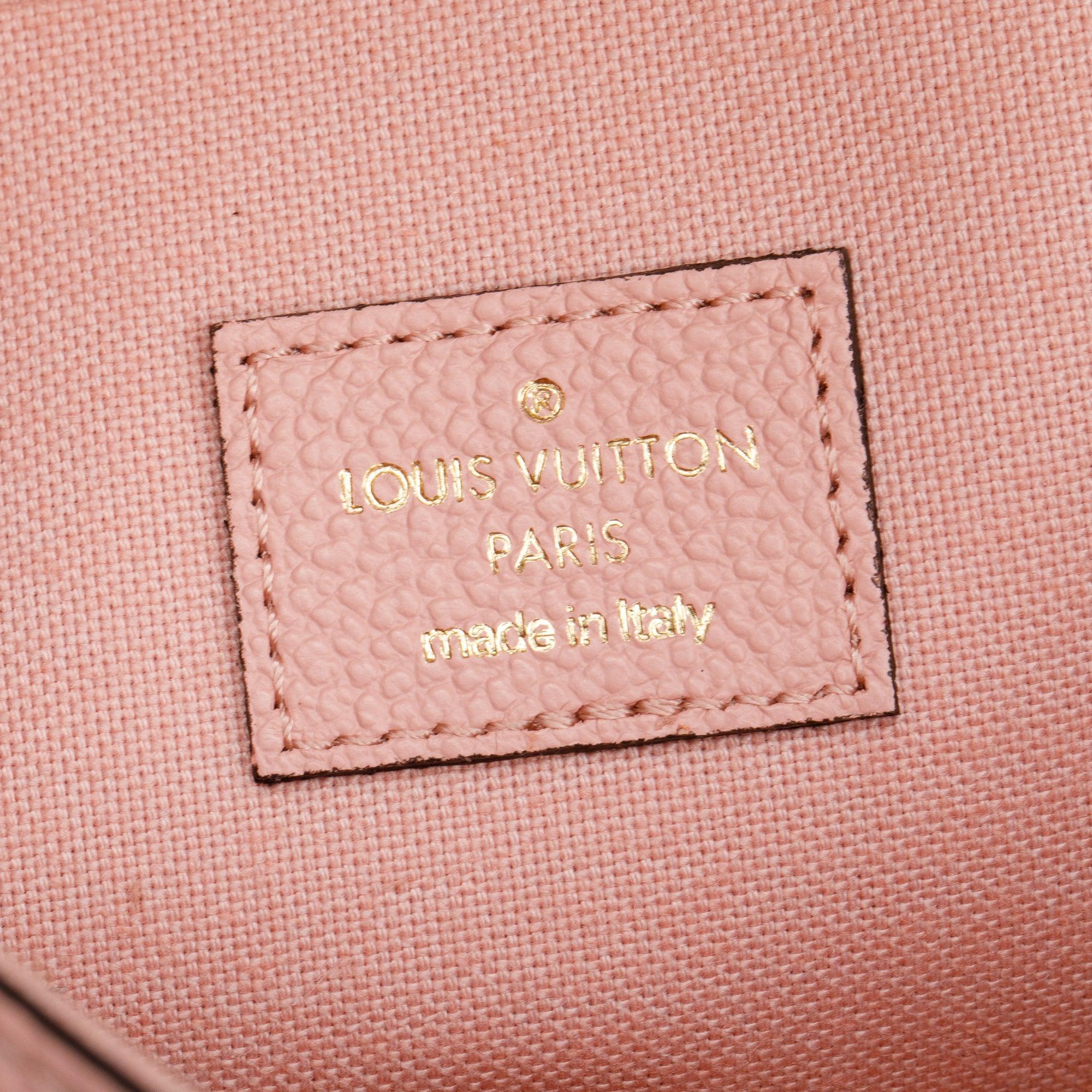 Louis Vuitton 2022 Rose Poudre Monogram Empreinte Leather Felicie Pochette w/ Insert & Box