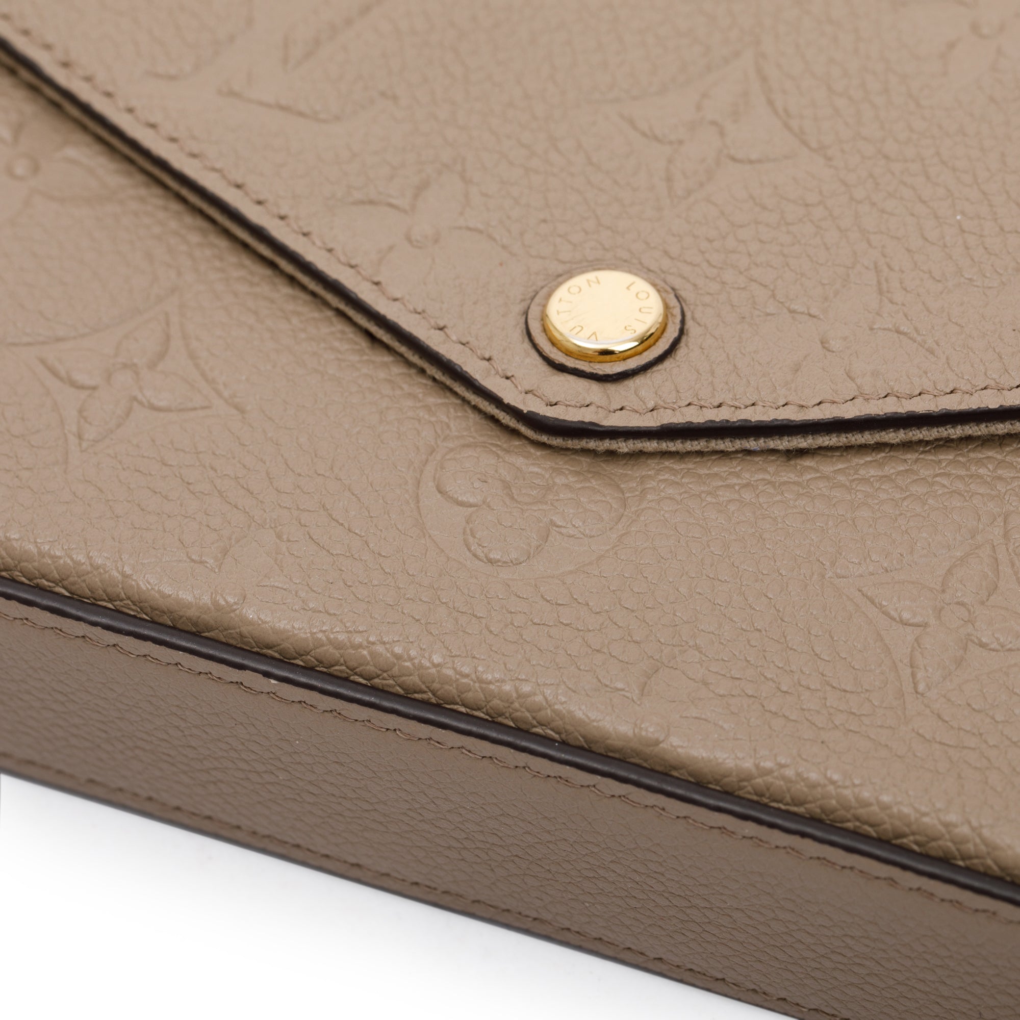 Louis Vuitton 2022 Turtledove Empreinte Leather Felicie Pochette Bag w/ Box & Inserts