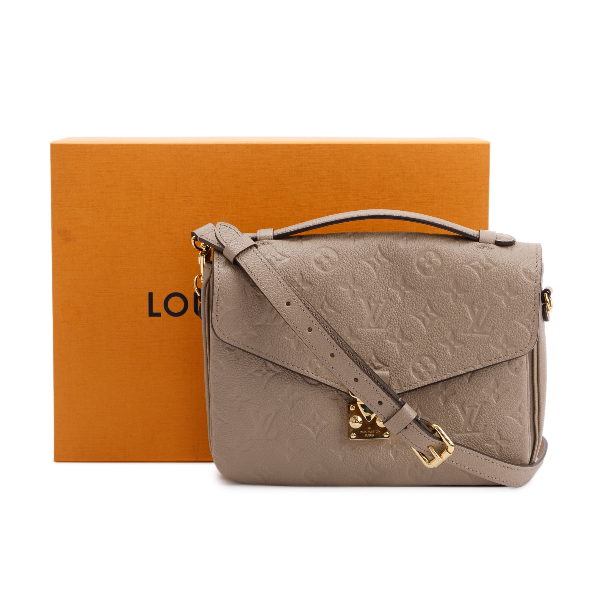 Louis Vuitton 2022 Turtledove Monogram Empreinte Pochette Metis w/ Box