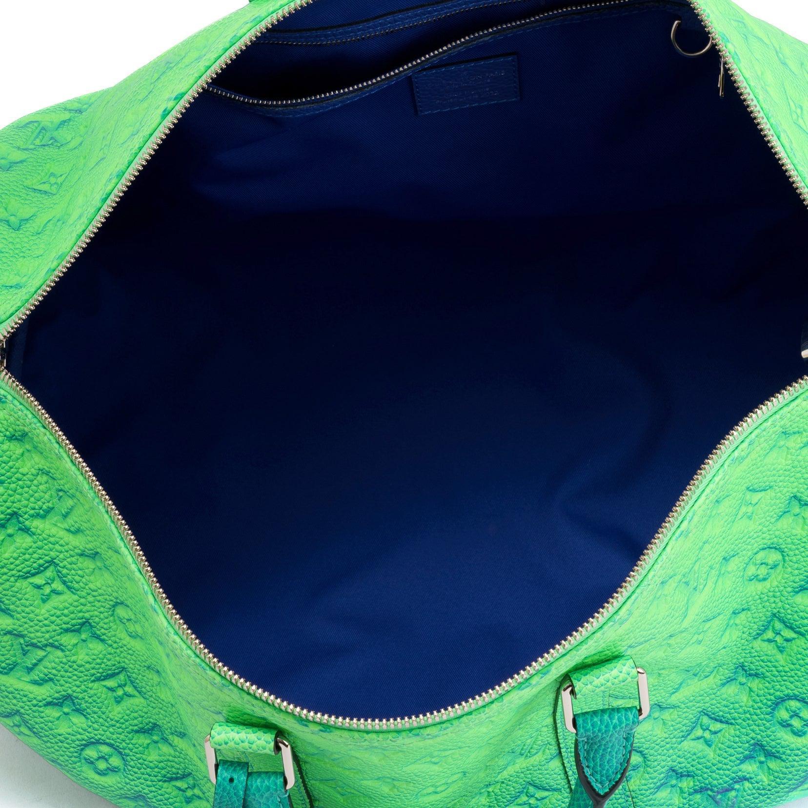 Louis Vuitton 2022 Virgil Abloh Monogram Taurillon Illusion Keepall Bandouliere 50 w/ Strap