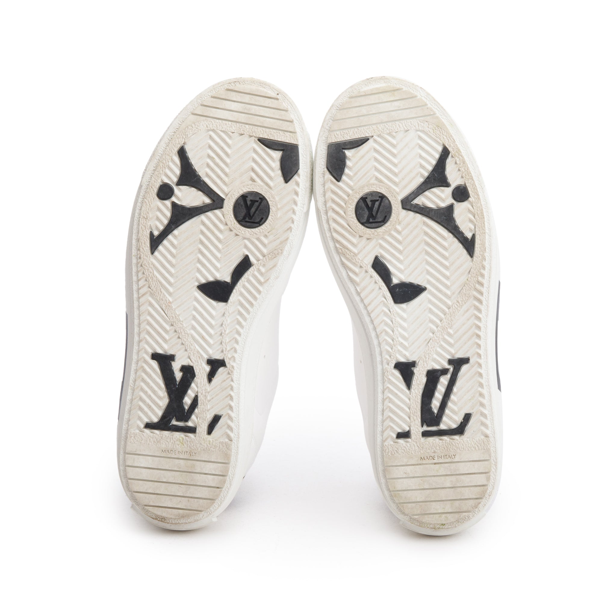 Louis Vuitton 2022 White Calfskin Leather Charlie Trainer Sneakers, Size 38 w/ Box