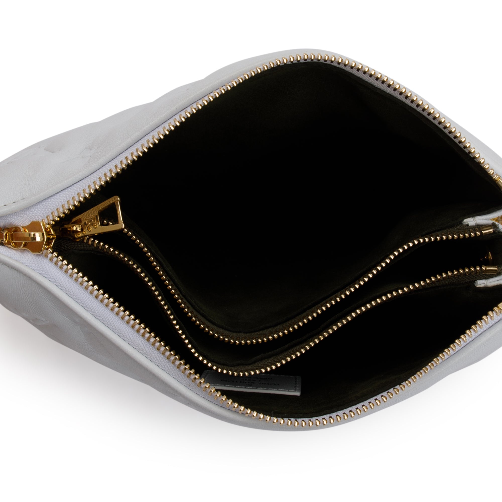 Louis Vuitton 2022 White Monogram Embossed Lambskin Leather Coussin BB