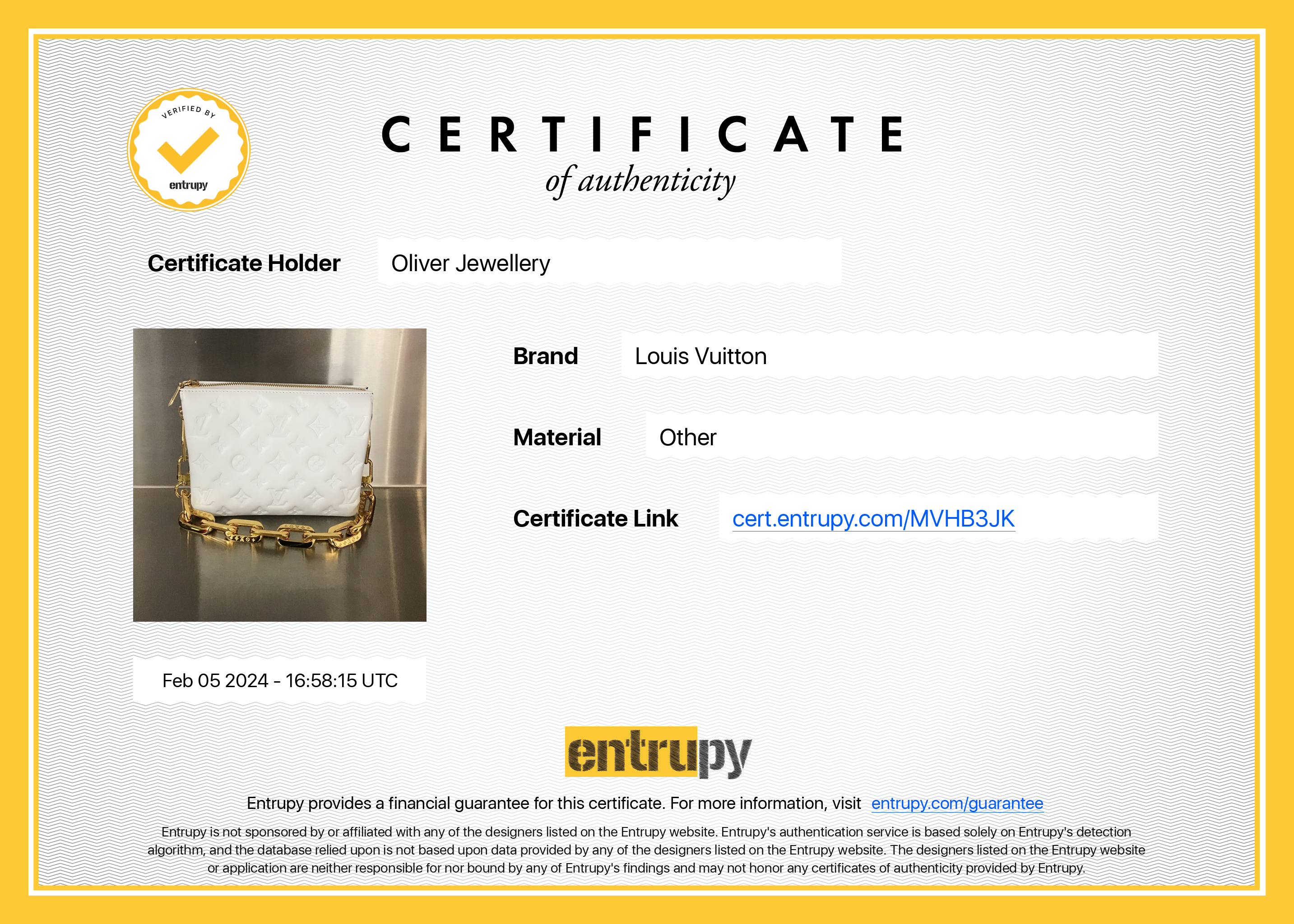 Louis Vuitton 2022 White Monogram Embossed Lambskin Leather Coussin BB