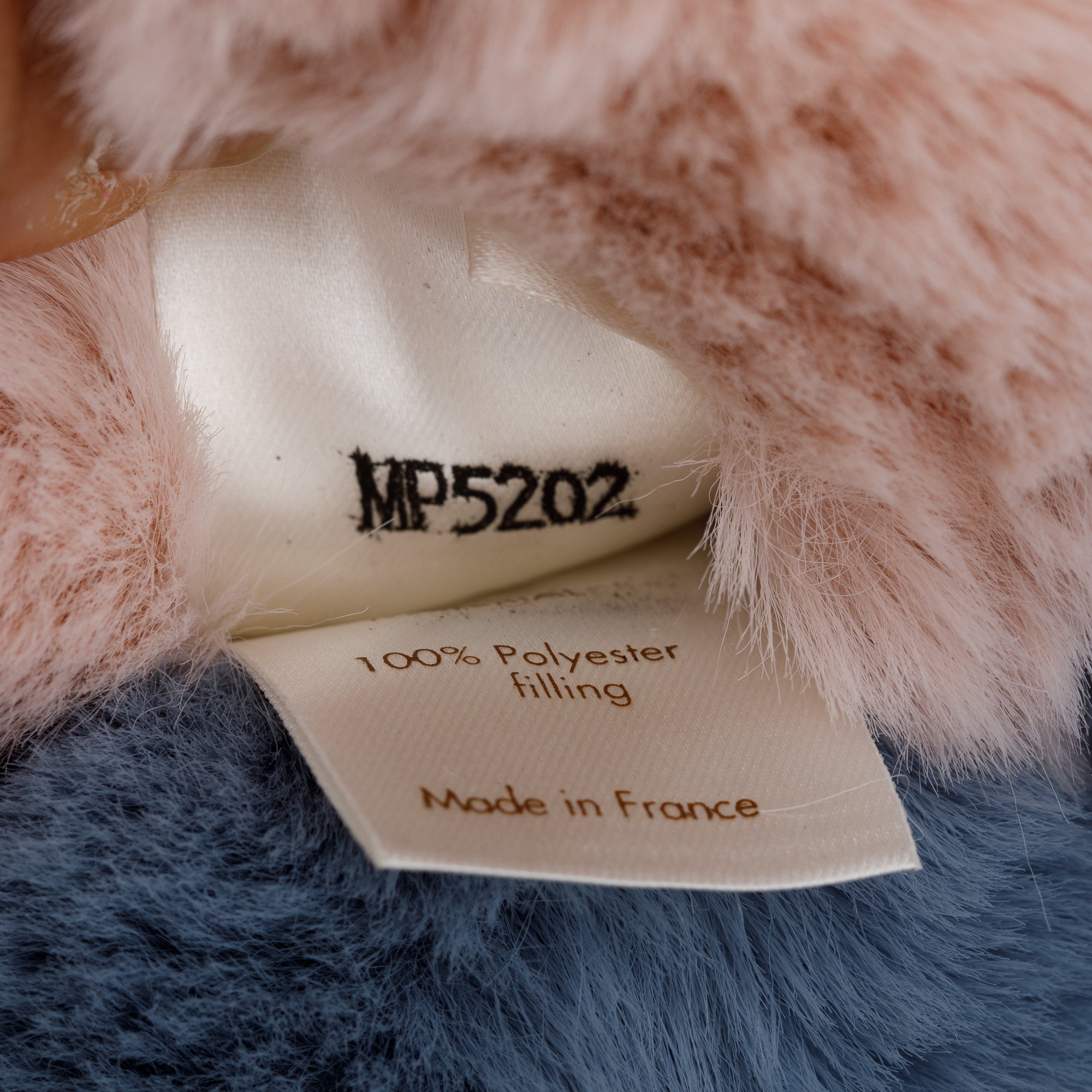 Louis Vuitton 2022 White, Pink & Blue Faux Fur Monogram Trim Doudou Vivienne Plush Toy w/ Box