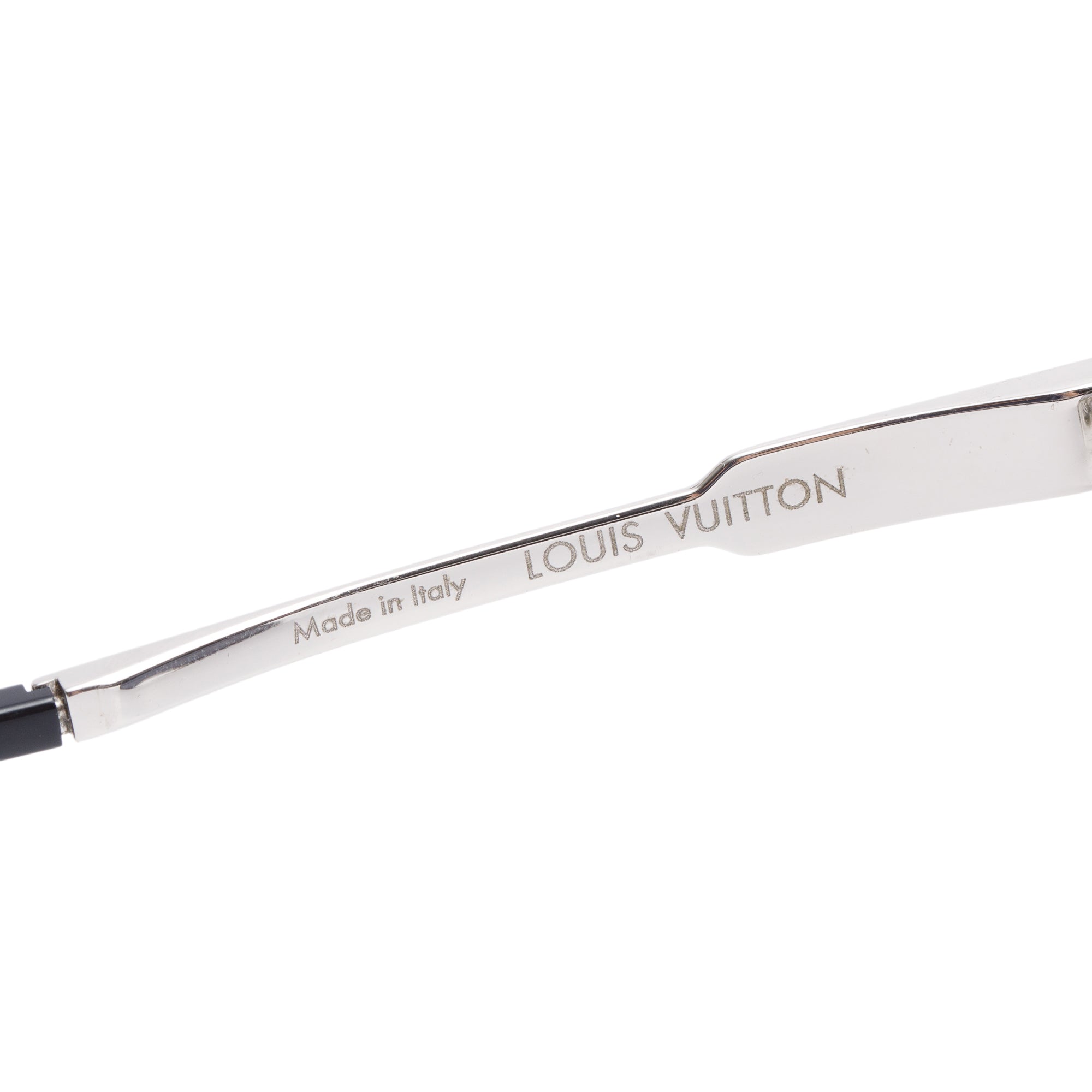 Louis Vuitton 2022 Z1815U Black Acetate Silver Tone Cyclone Metal Sunglasses