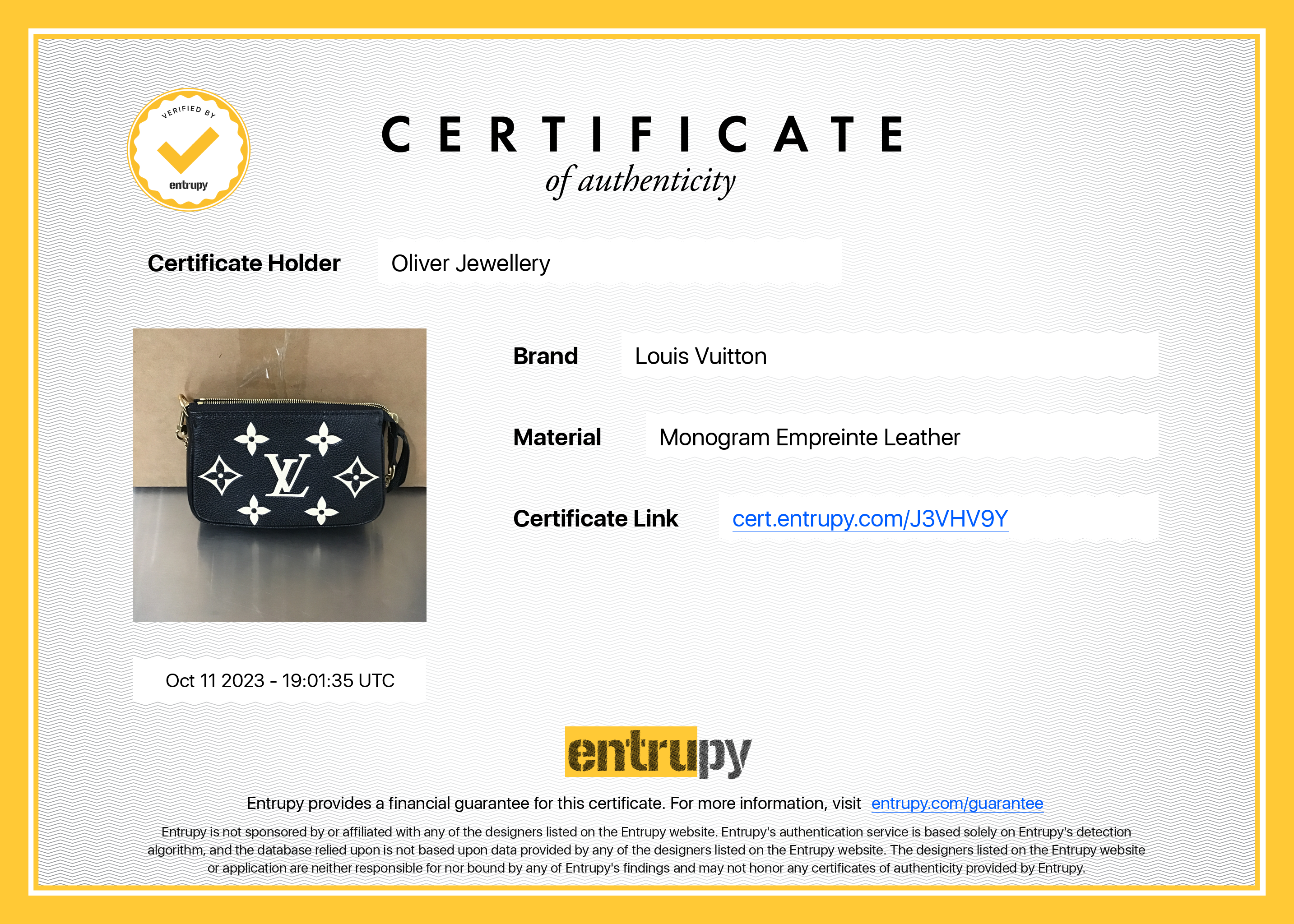 Louis Vuitton 2023 Bicolor Monogram Empreinte Leather Mini Pochette Accessories w/ Box