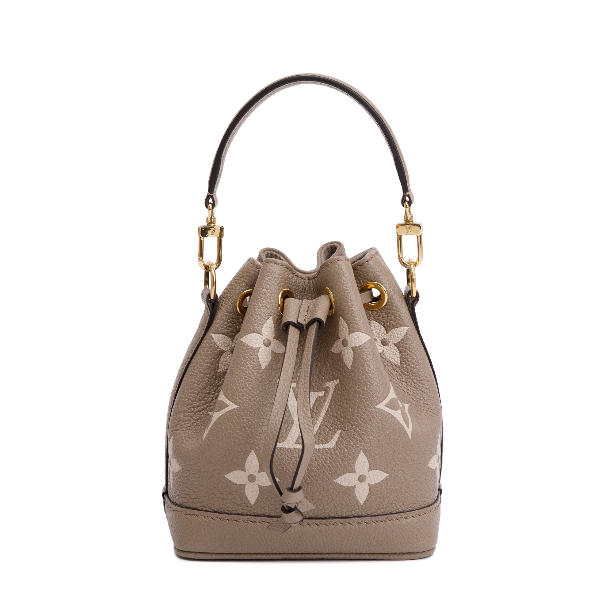 Louis Vuitton 2023 Bicolor Monogram Empreinte Nano Noe w/ Strap, Box & Receipt