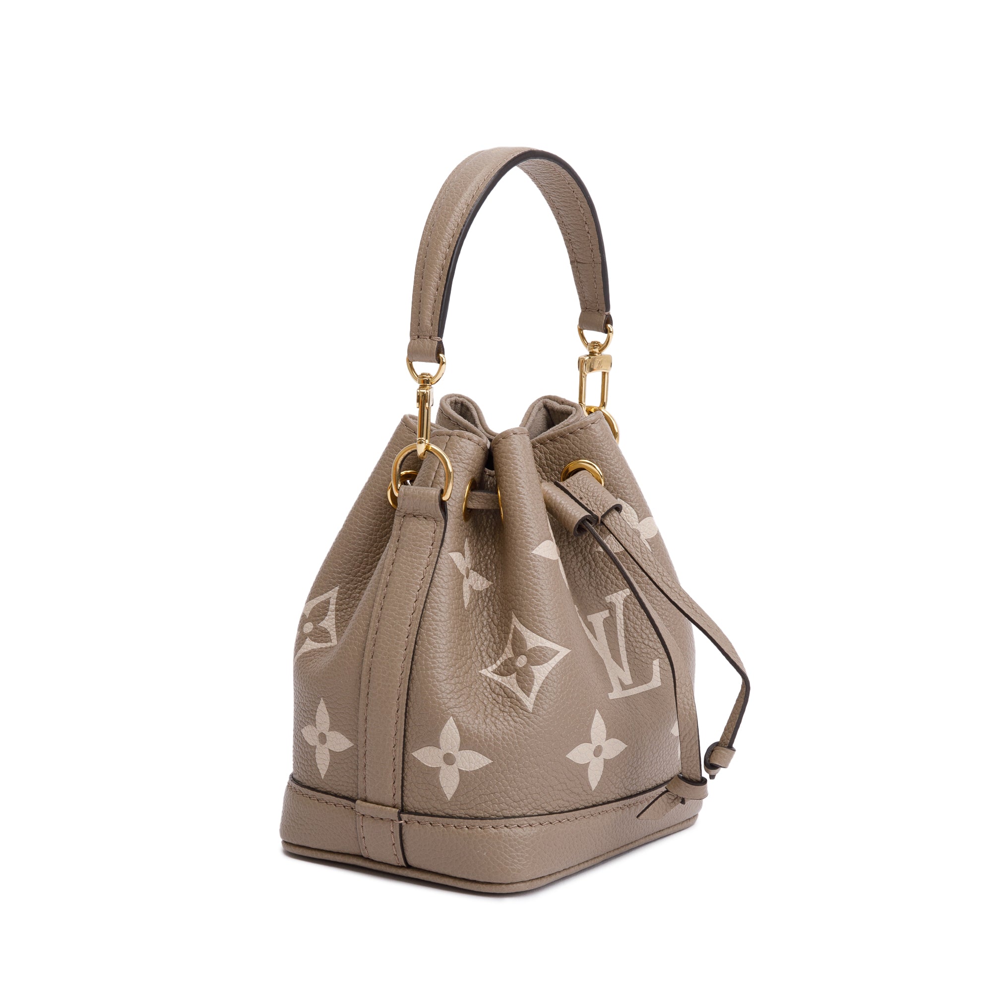 Louis Vuitton 2023 Bicolor Monogram Empreinte Nano Noe w/ Strap, Box & Receipt