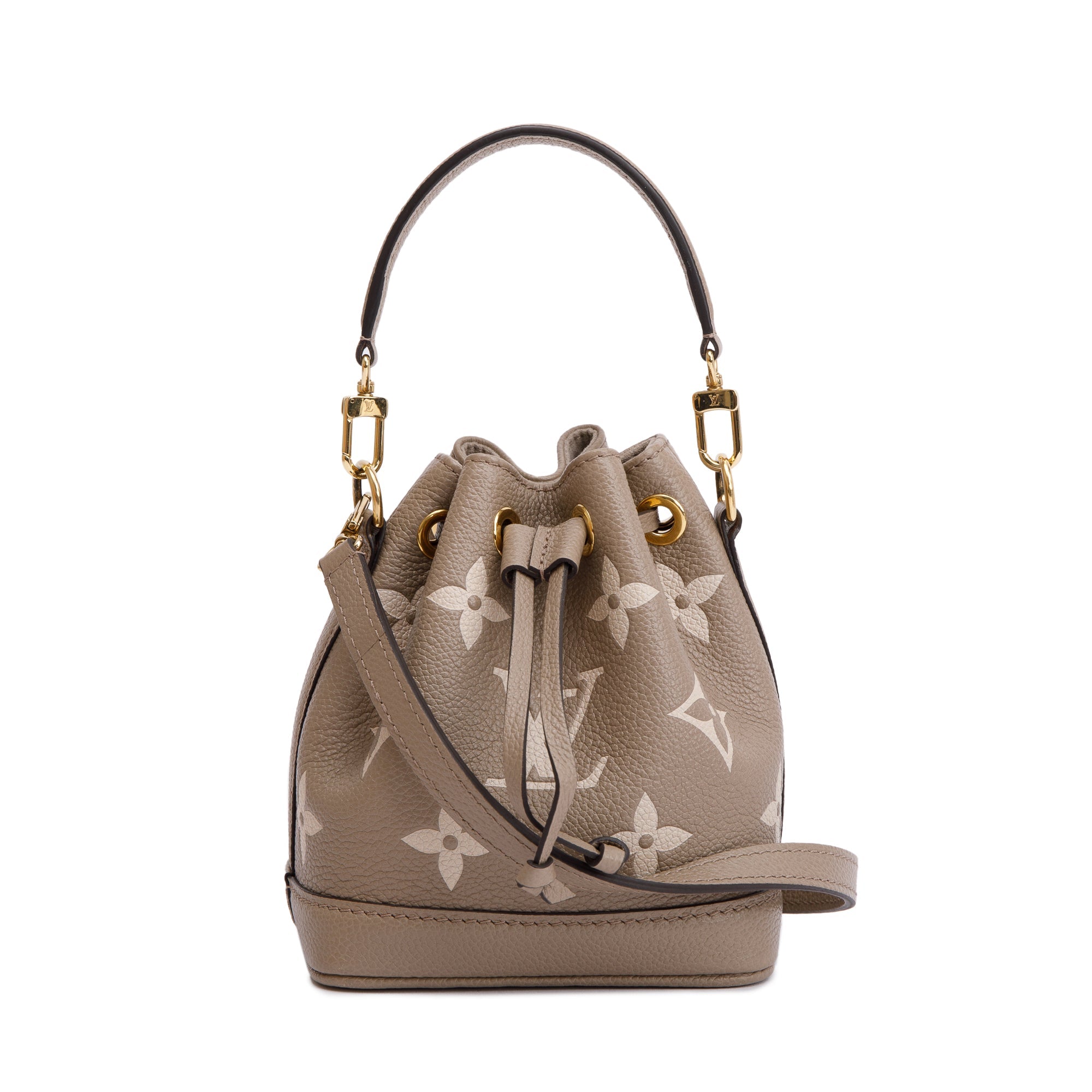 Louis Vuitton 2023 Bicolor Monogram Empreinte Nano Noe w/ Strap, Box & Receipt